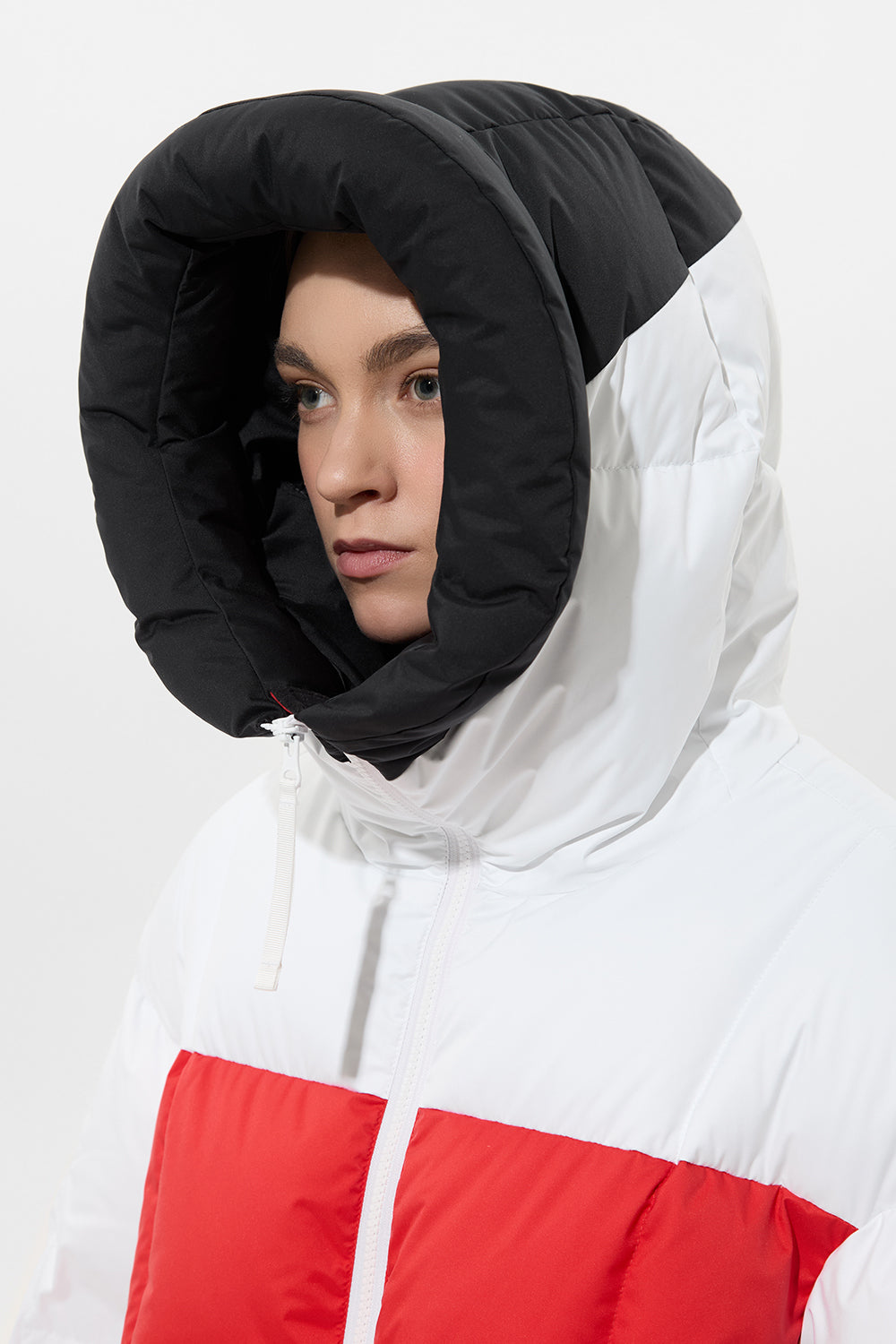 Multi Apres Ski Long Wendy Jacket Tec Black + White + Red