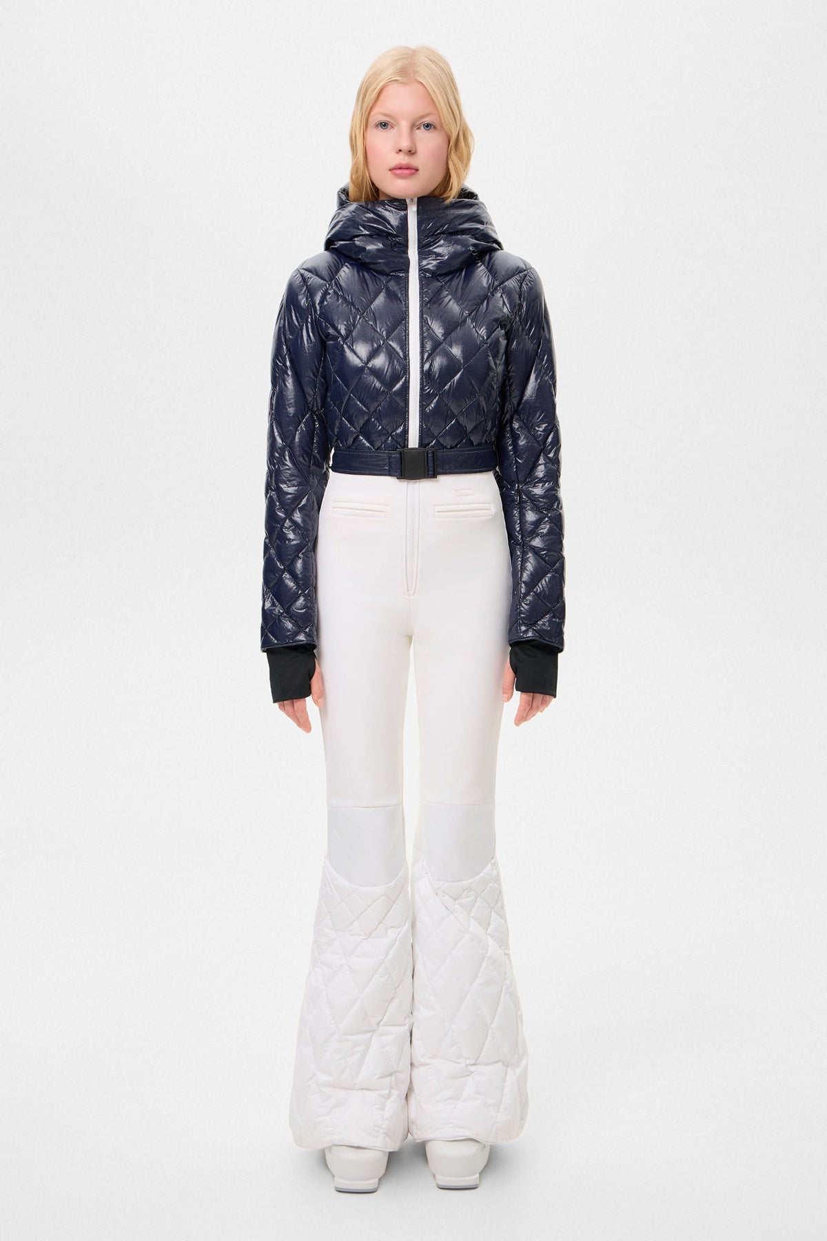 APRES SKI STARDUST OVERALL GLITTER NAVY + SHELL WHITE - IENKI IENKI