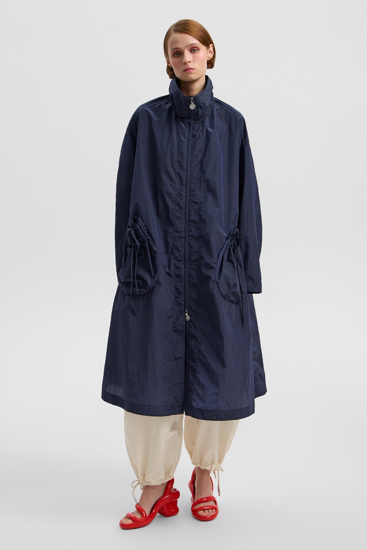 Casper Coat Mira Navy - IENKI IENKI