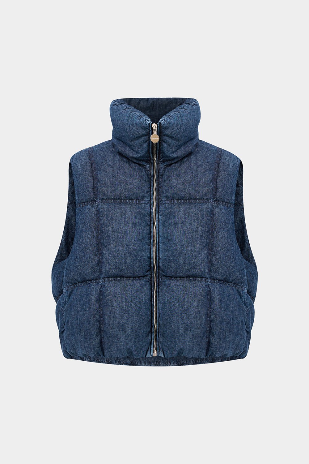DENIM ZIP VEST BLUE - IENKI IENKI