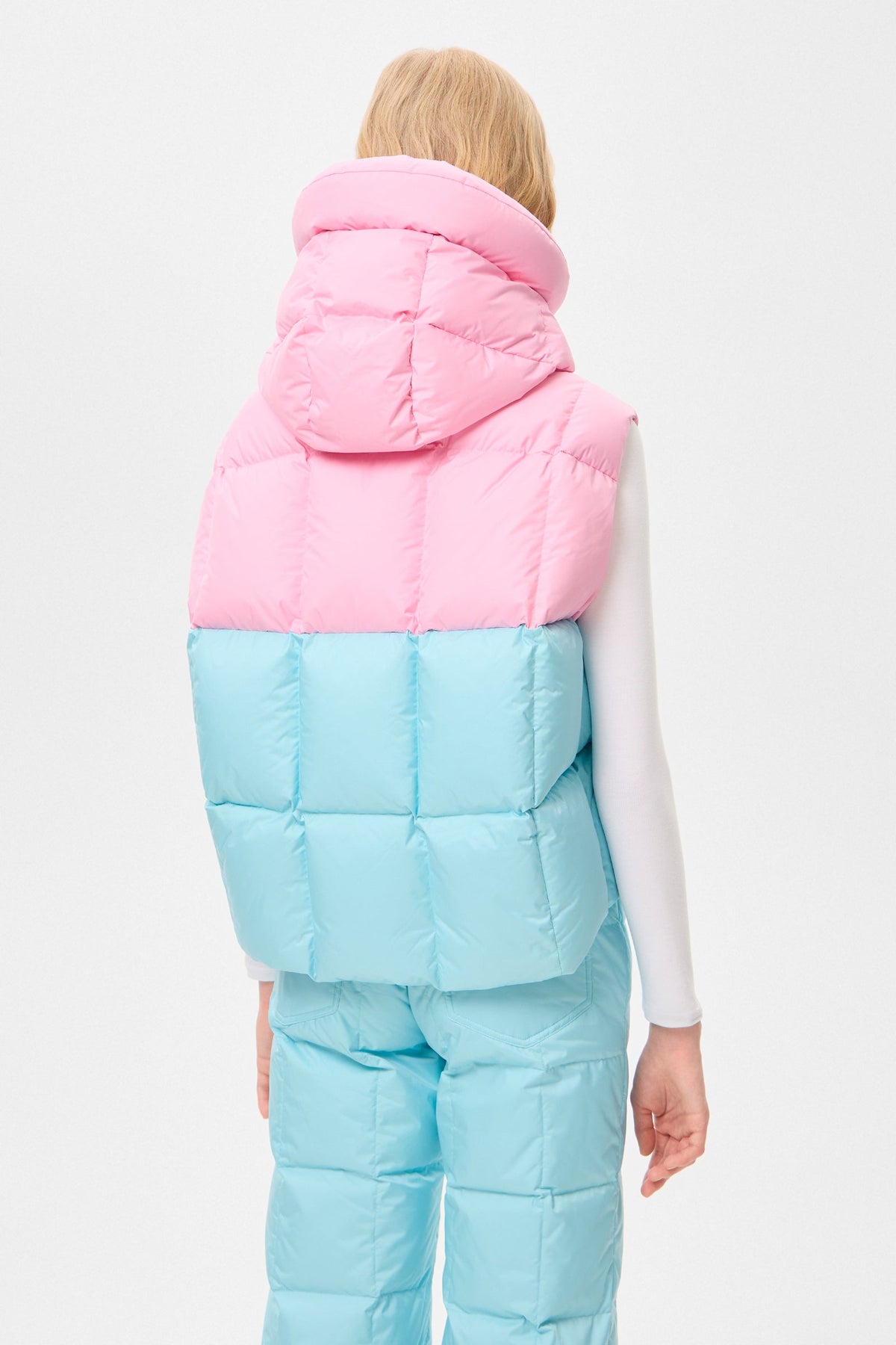 DOUBLE APRES SKI WENDY VEST TEC PINK + AQUA - IENKI IENKI