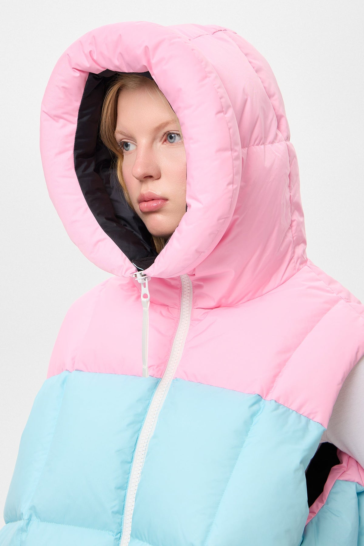 DOUBLE APRES SKI WENDY VEST TEC PINK + AQUA - IENKI IENKI