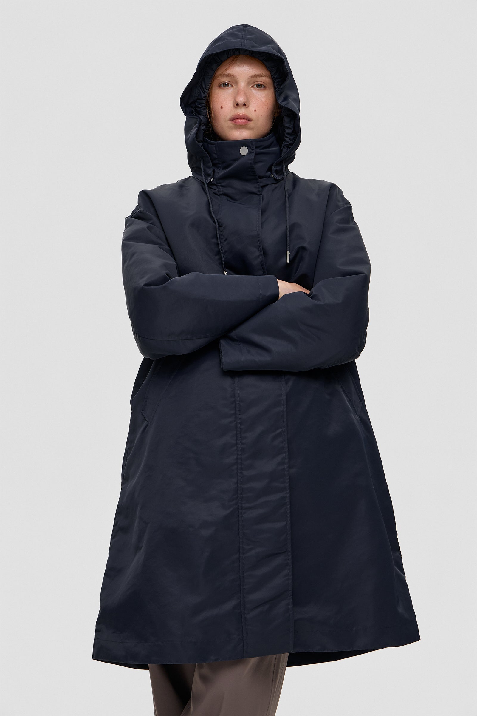 FRAME COAT FAUSTO NAVY - IENKI IENKI