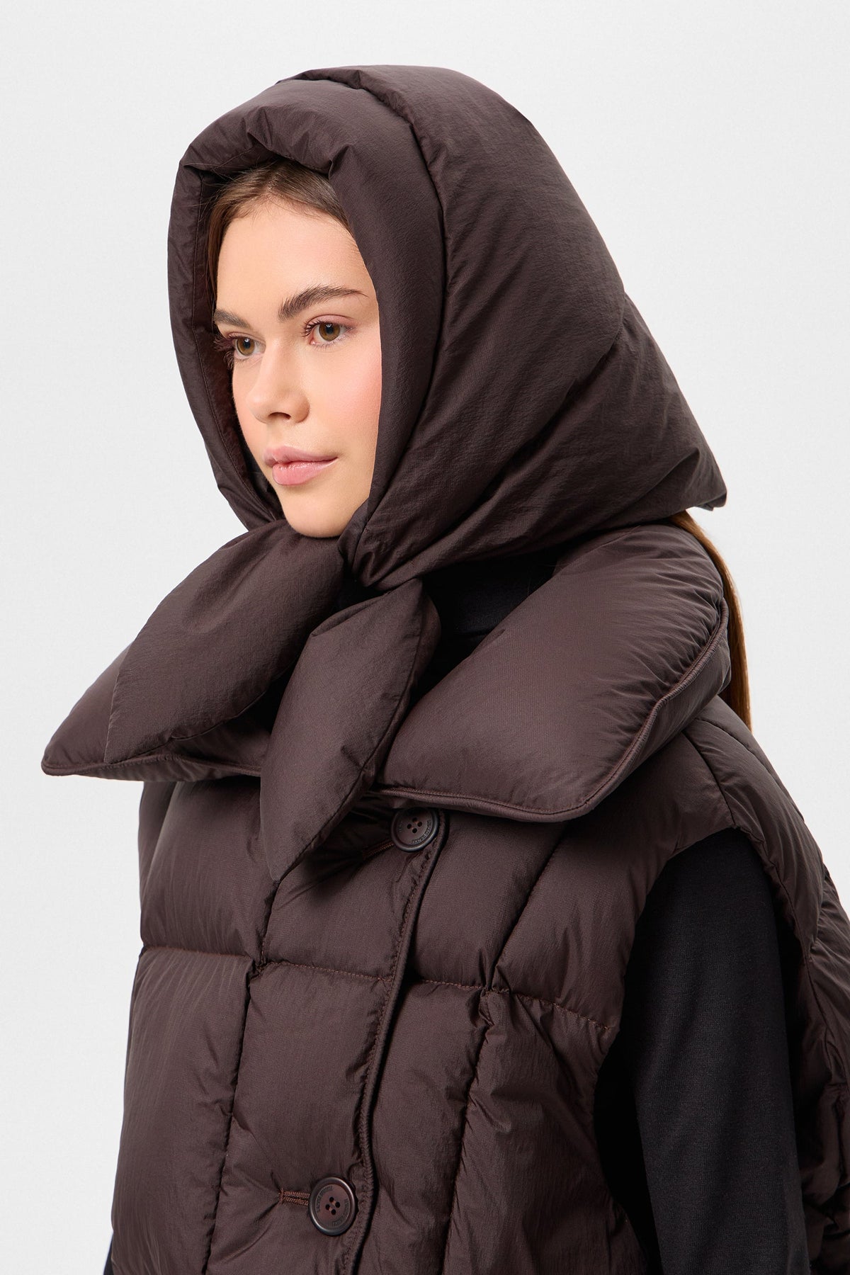 HUSTKA HOOD MICRO BROWN - IENKI IENKI