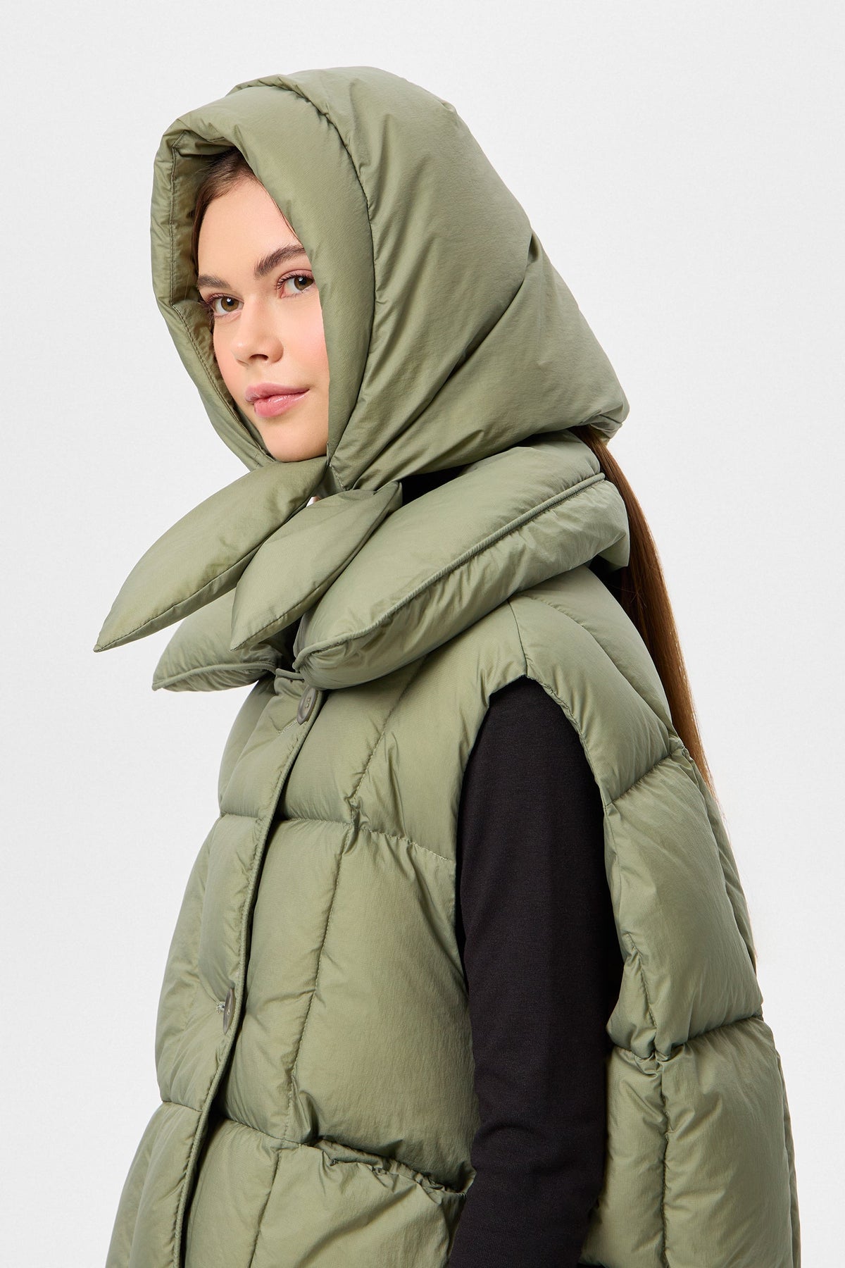 HUSTKA HOOD MICRO OLIVE GREEN - IENKI IENKI