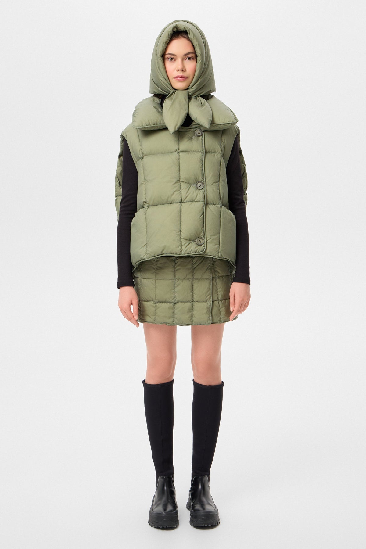 HUSTKA HOOD MICRO OLIVE GREEN - IENKI IENKI
