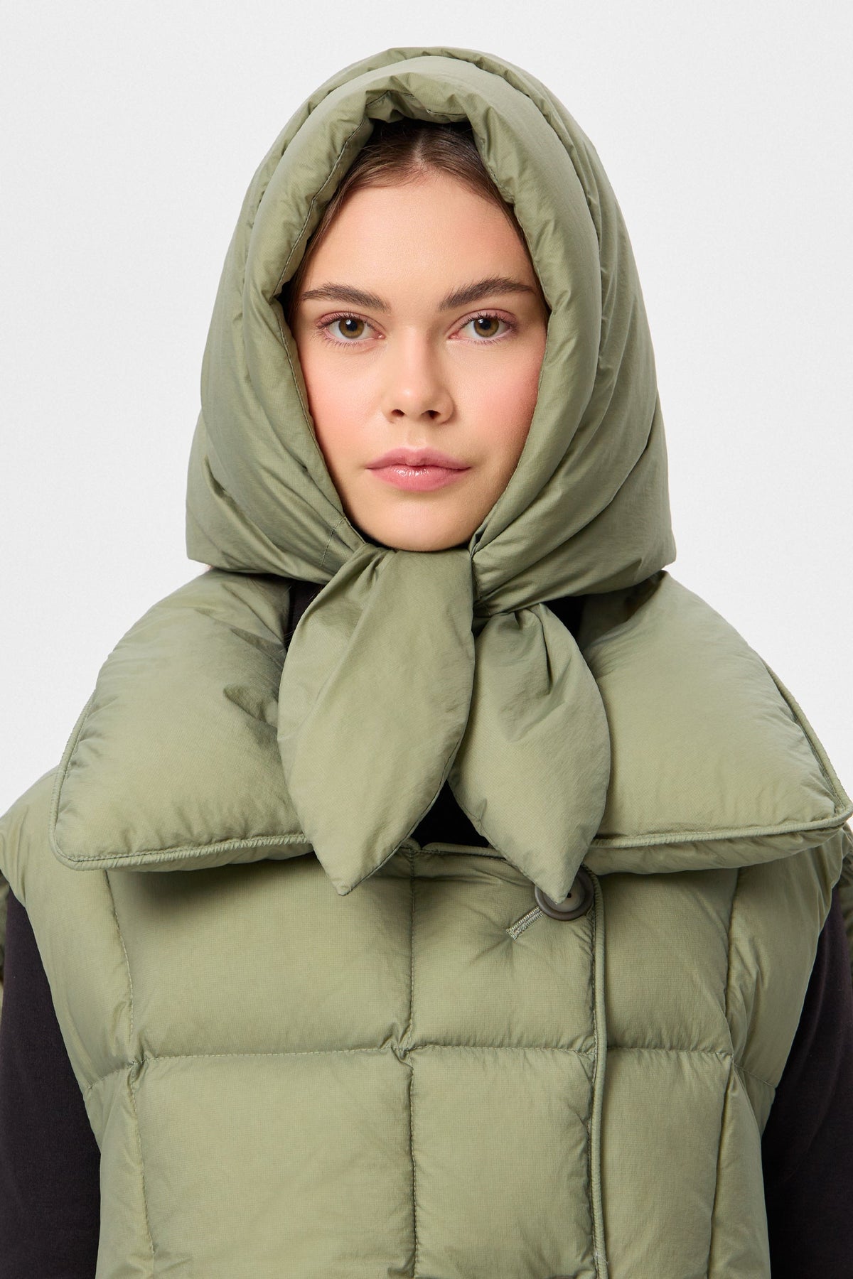 HUSTKA HOOD MICRO OLIVE GREEN - IENKI IENKI