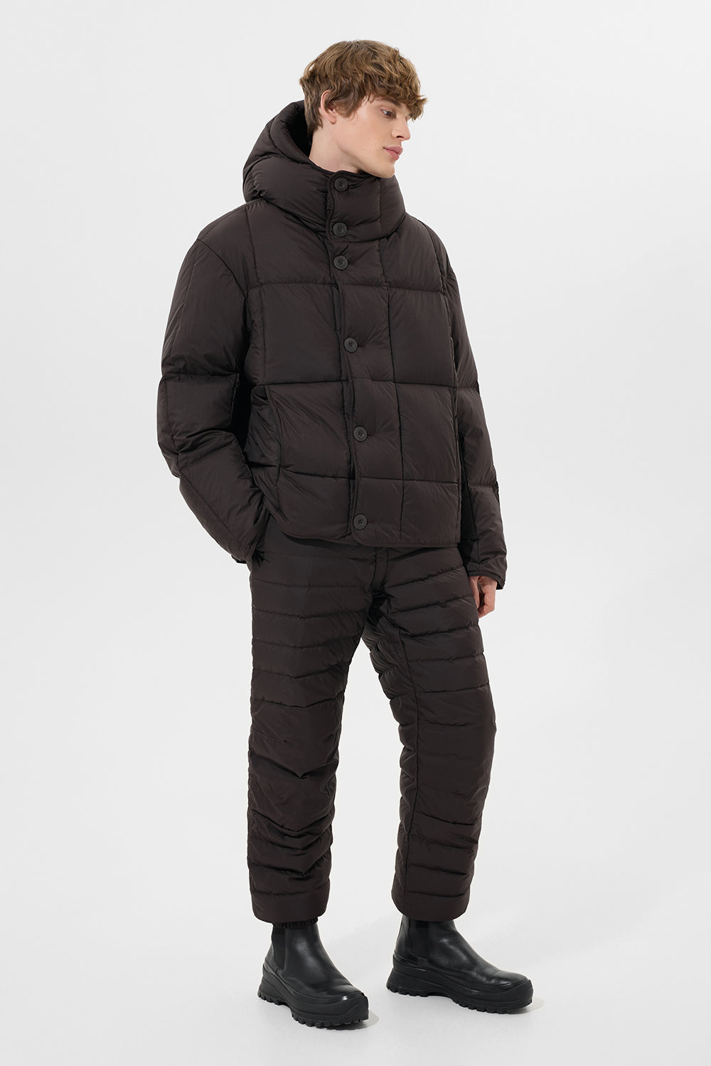Young Jacket Man Micro Brown