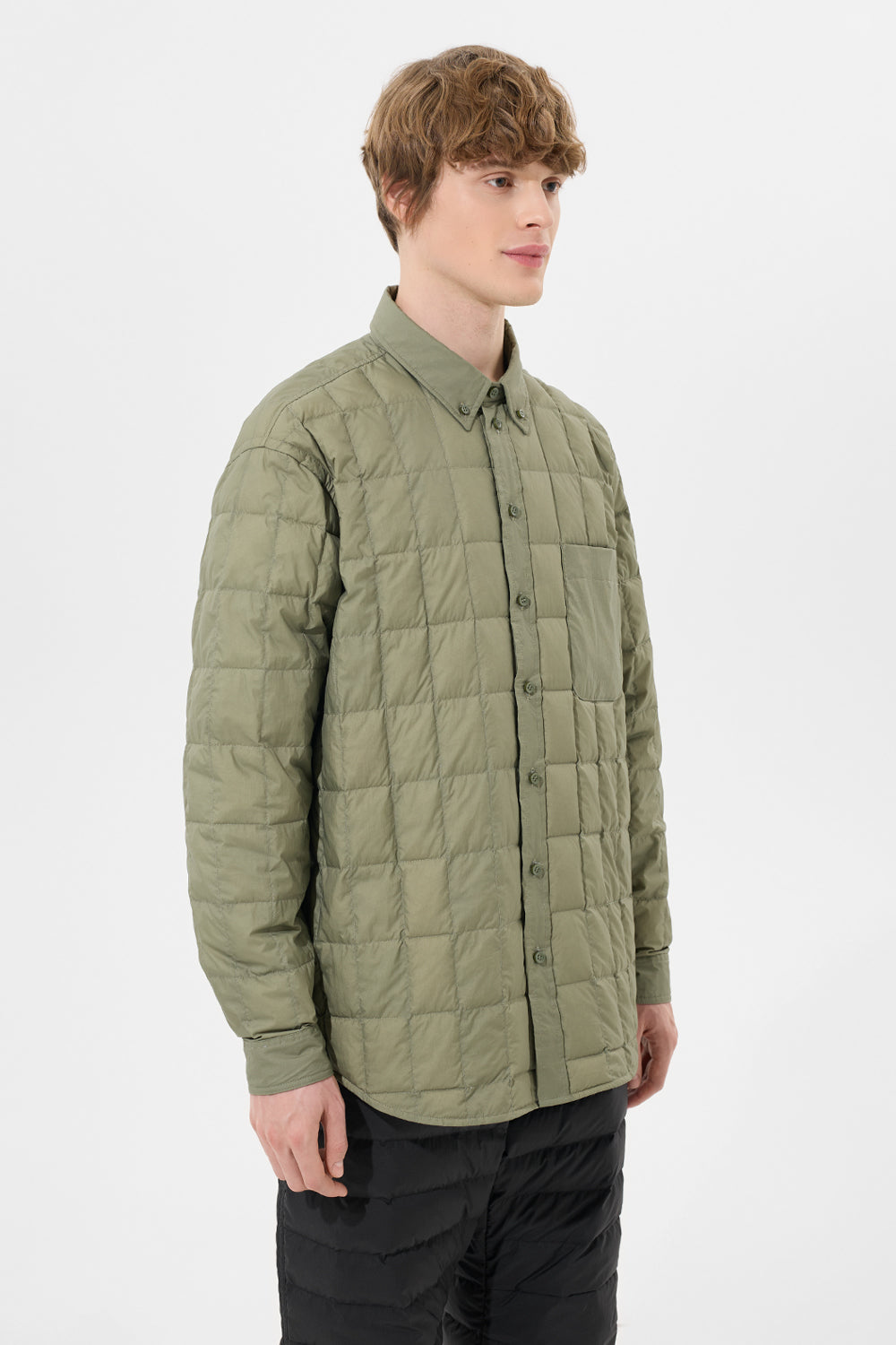 Kalik Shirt Man Micro Olive Green