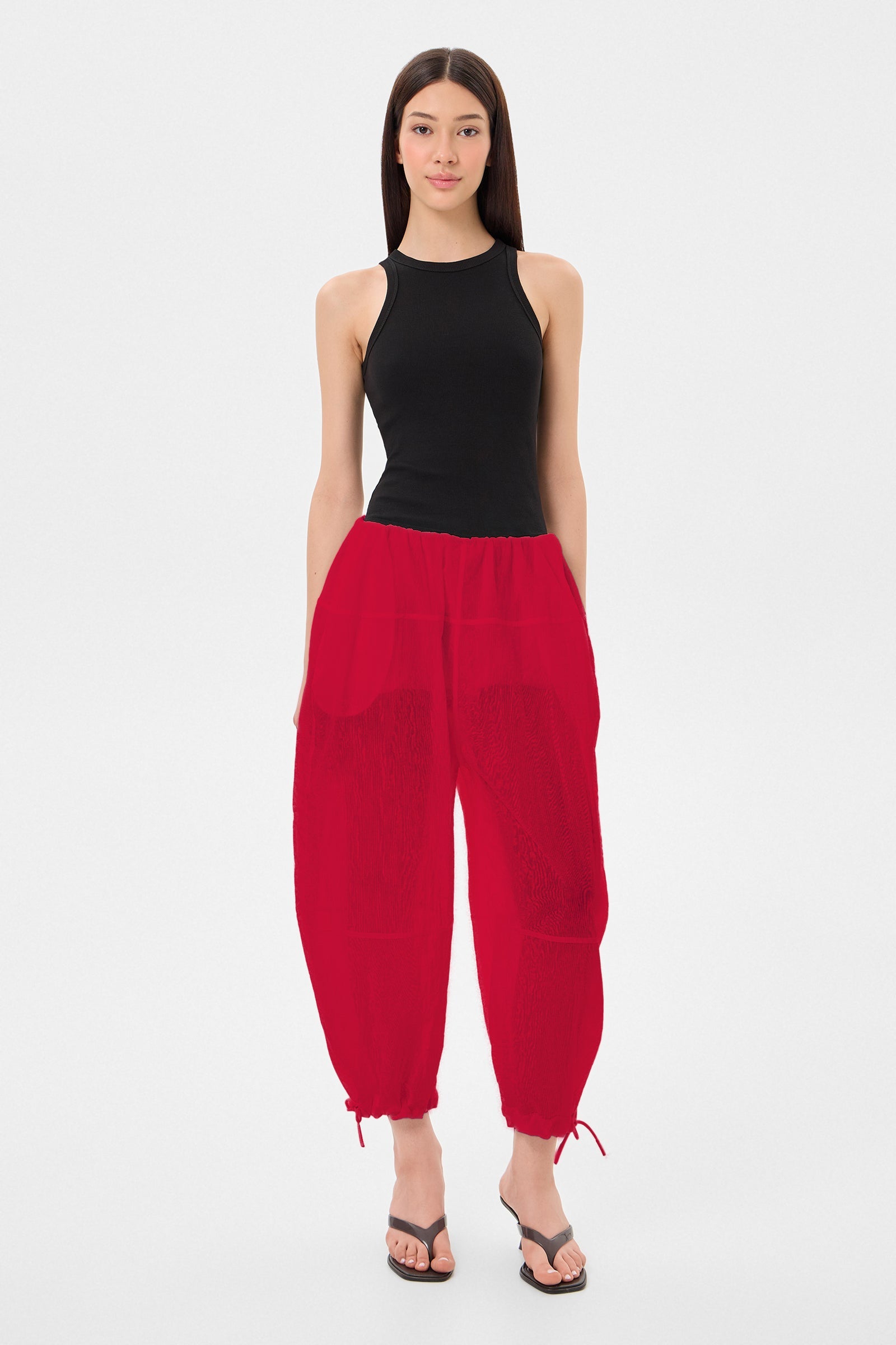 LIGHT BALLON PANTS GABY RED - IENKI IENKI