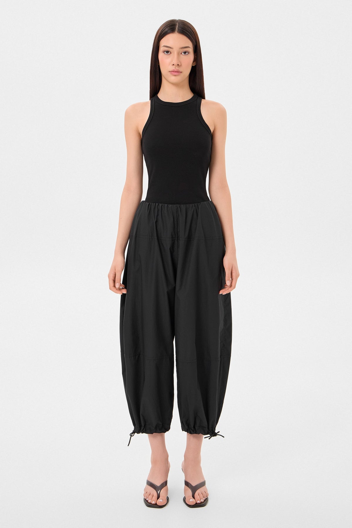 LIGHT BALLON PANTS KETCHUP BLACK - IENKI IENKI