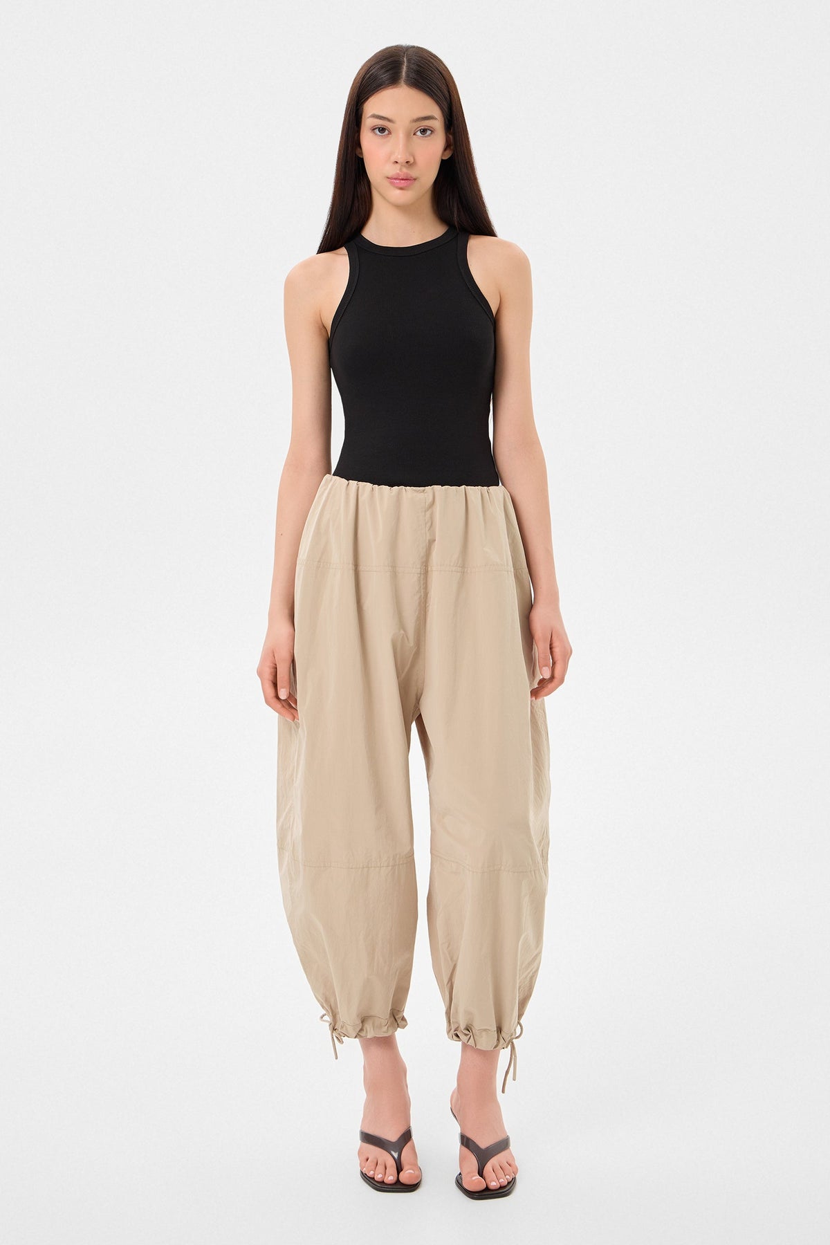 LIGHT BALLON PANTS SCOOTER BEIGE - IENKI IENKI