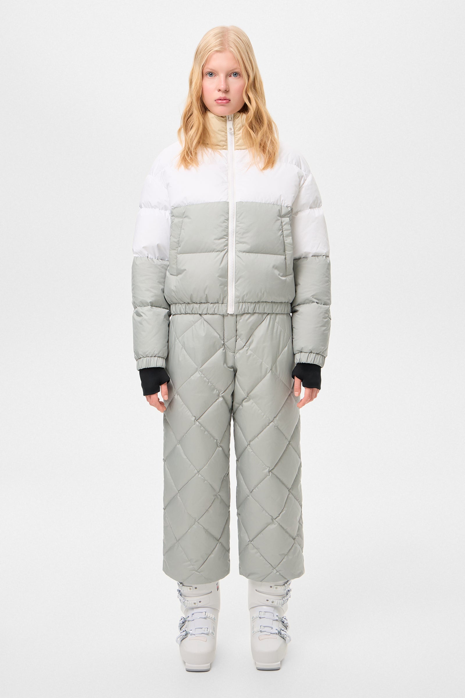 MULTI APRES SKI COOL JACKET TEC BEIGE + WHITE+ GREY - IENKI IENKI