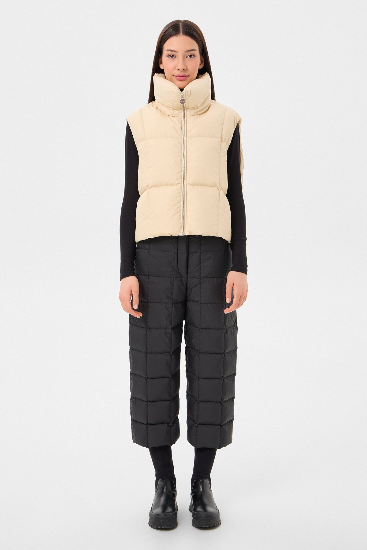 ZIP VEST ENNIO BEIGE - IENKI IENKI