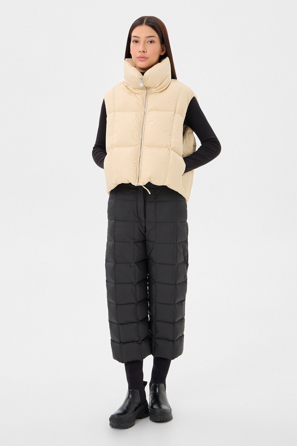 ZIP VEST ENNIO BEIGE - IENKI IENKI