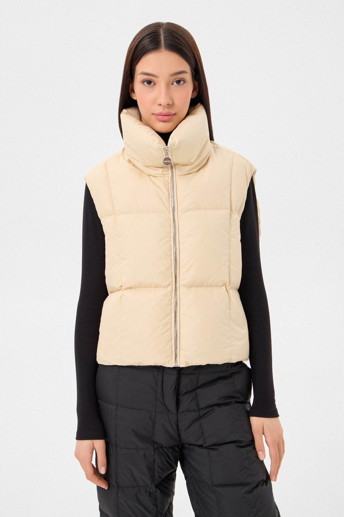 ZIP VEST ENNIO BEIGE - IENKI IENKI