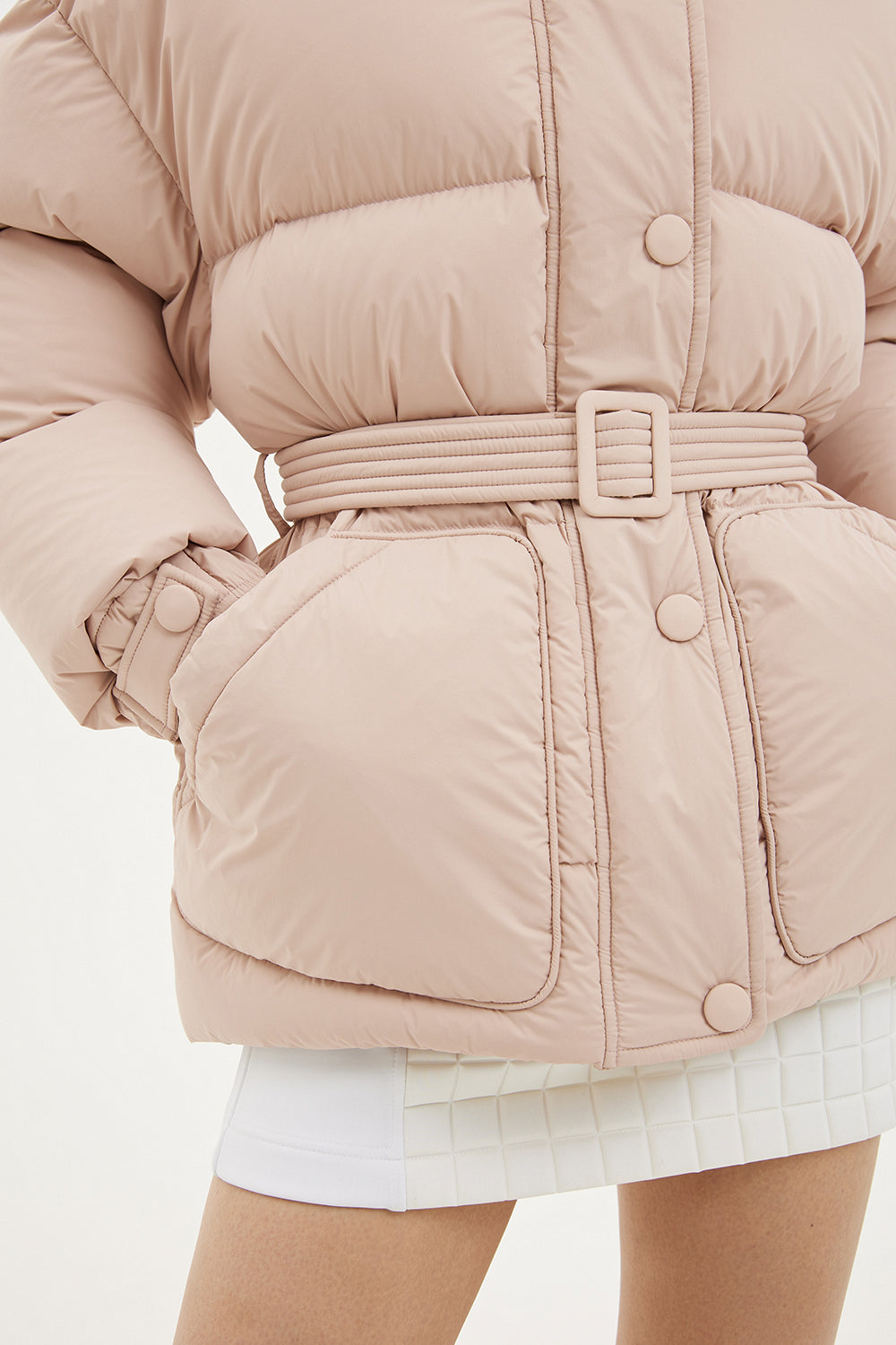 Animal like puffer in pink buy online