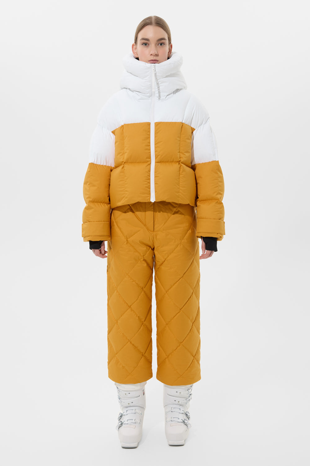 Double Apres Ski Wendy Jacket Tec White + Tec Amber