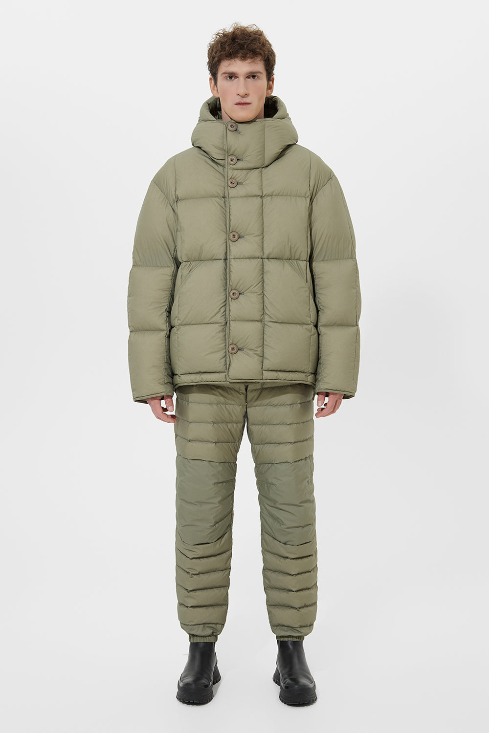 Carter Jacket Man Micro Olive Green