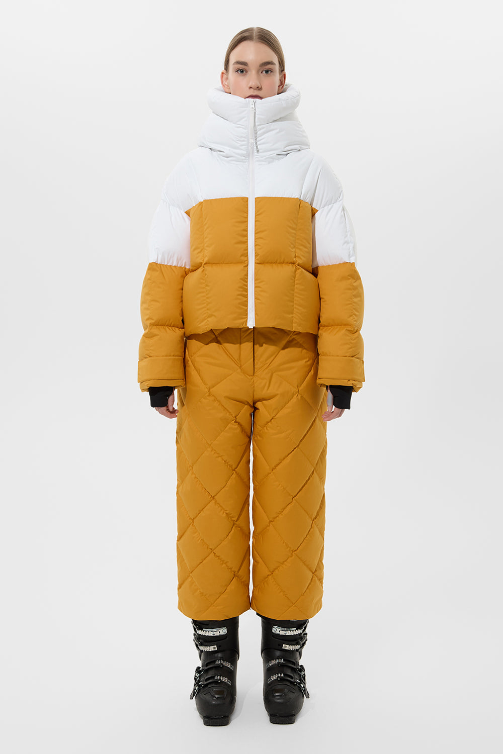 Double Apres Ski Wendy Jacket Tec White + Tec Amber