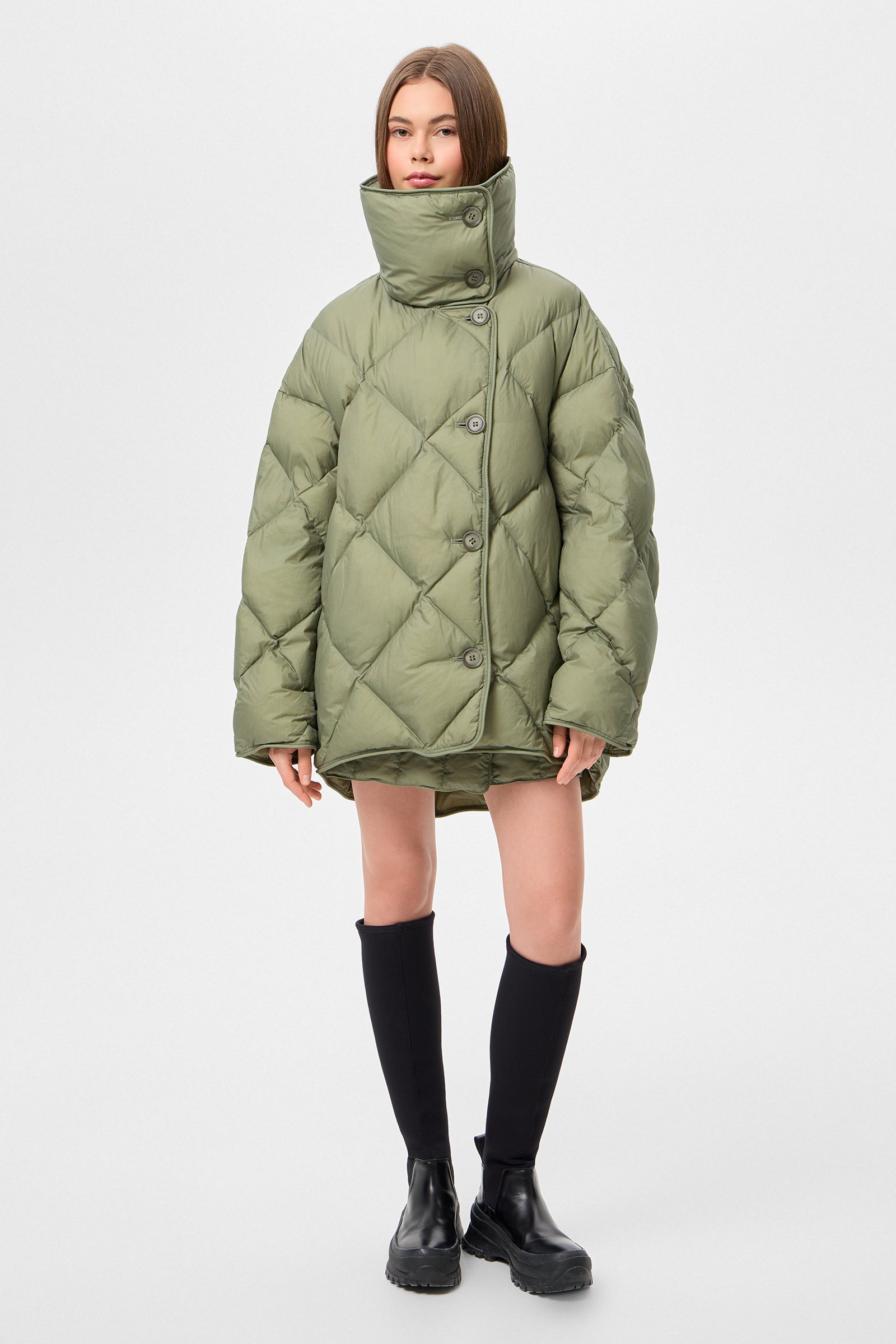 Cozy Queen Jacket Micro Olive Green