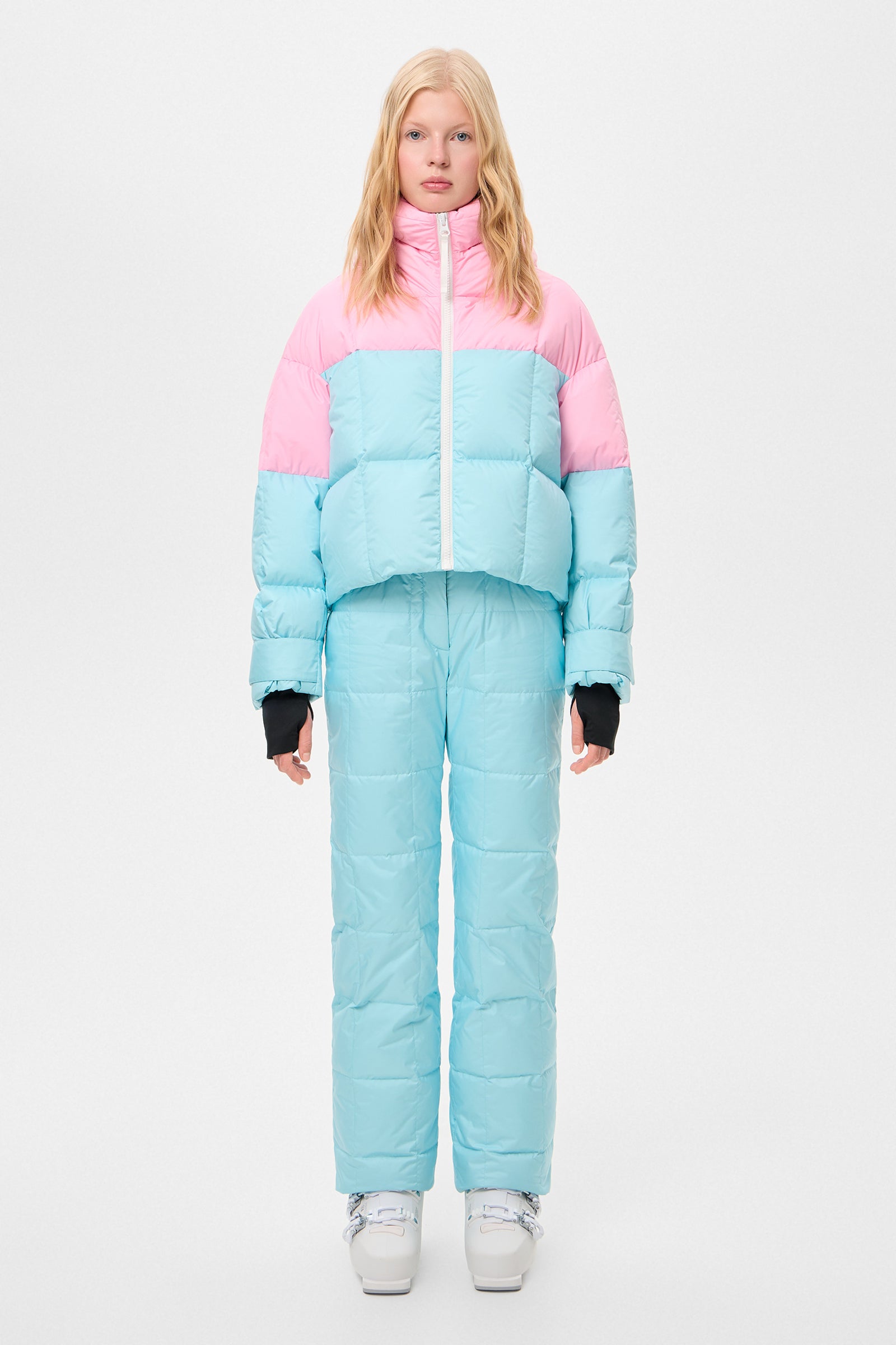 Double Apres Ski  Wendy  Jacket Tec Pink + Aqua
