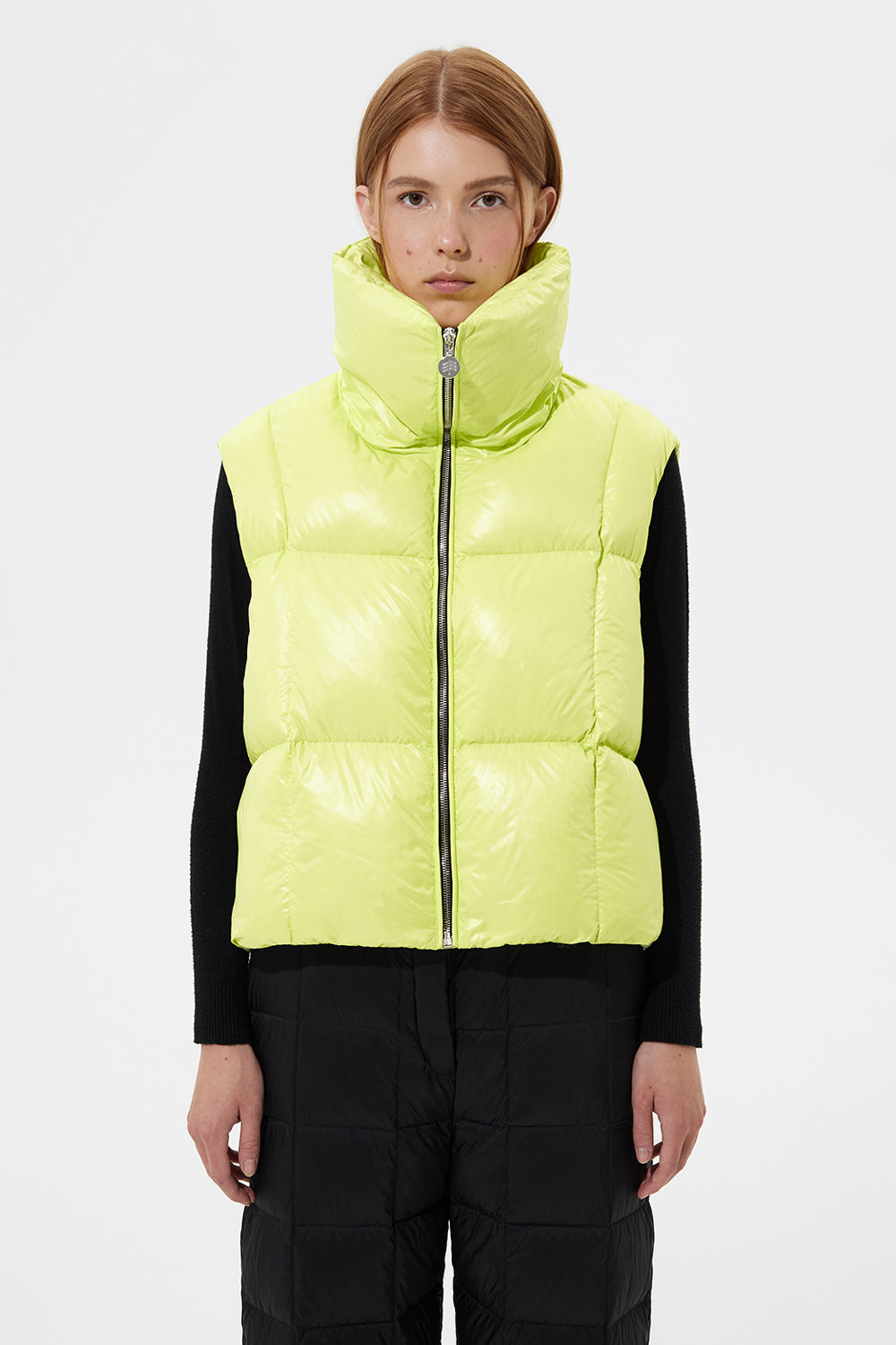 Lime green outlet puffer vest