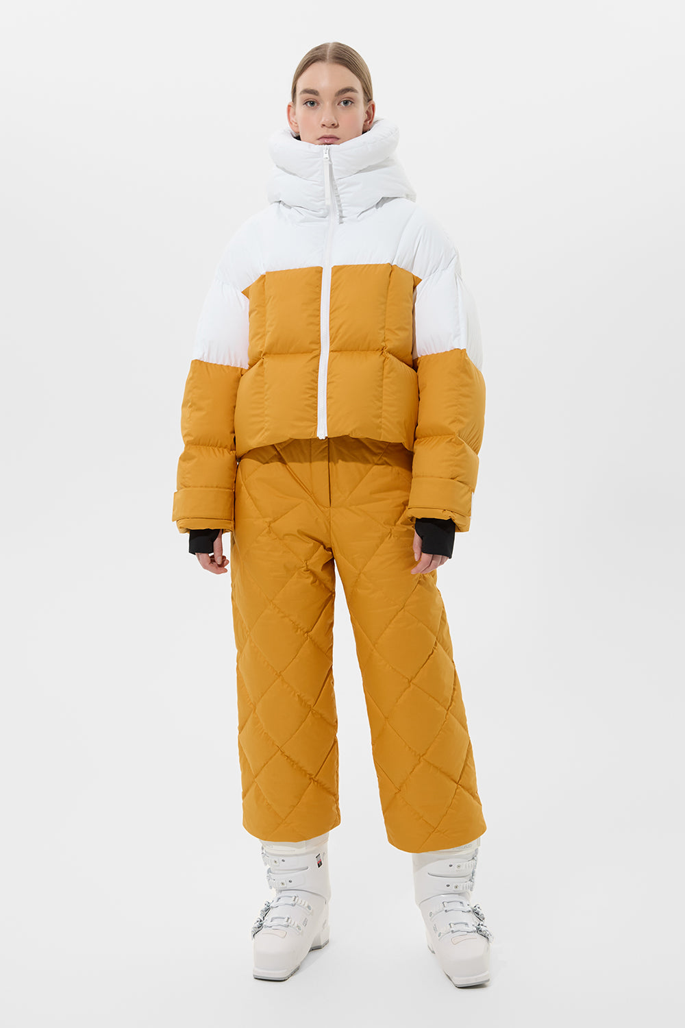 Double Apres Ski Wendy Jacket Tec White + Tec Amber