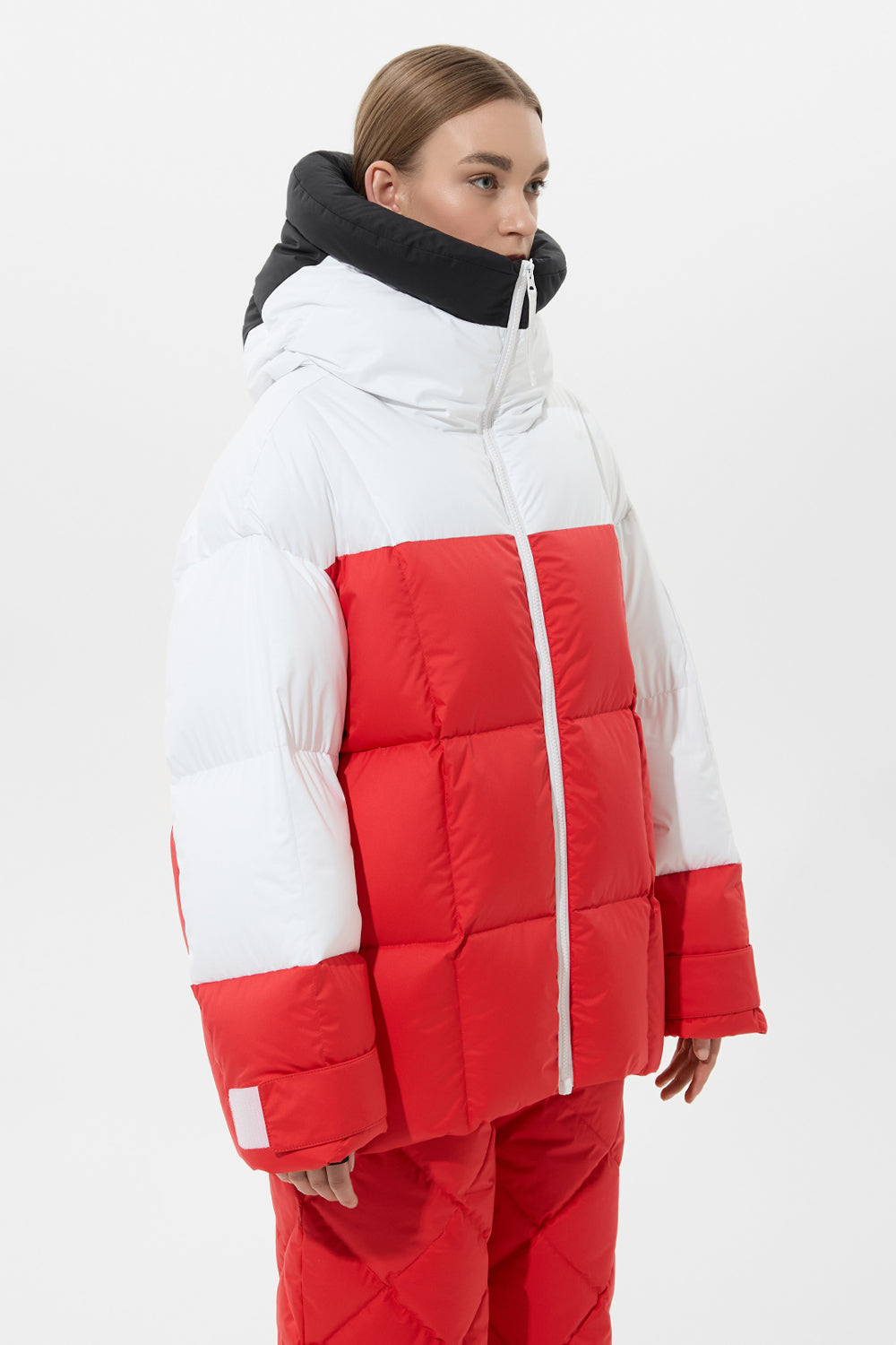 Multi Apres Ski Long Wendy Jacket Tec White + Tec Red