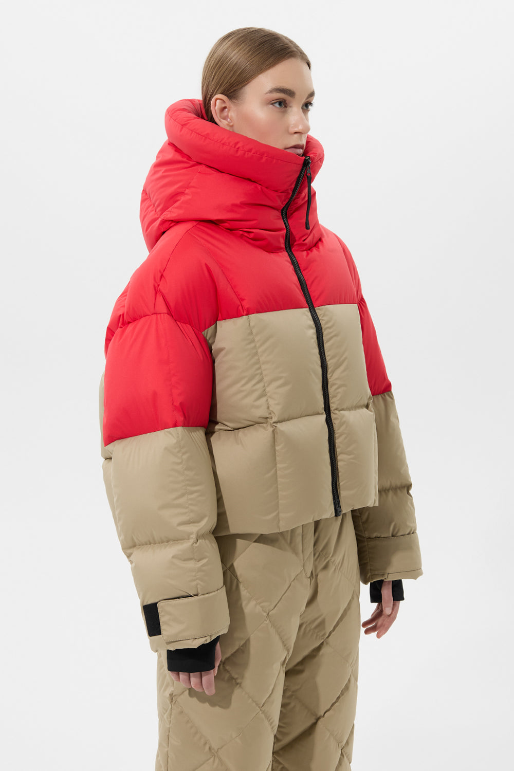 Double Apres Ski Wendy Jacket Tec Beige + Tec Red