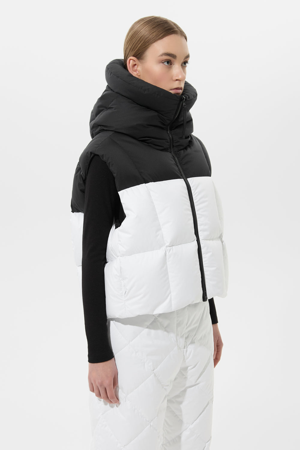 Double Apres Ski Wendy Vest Tec White + Tec Black