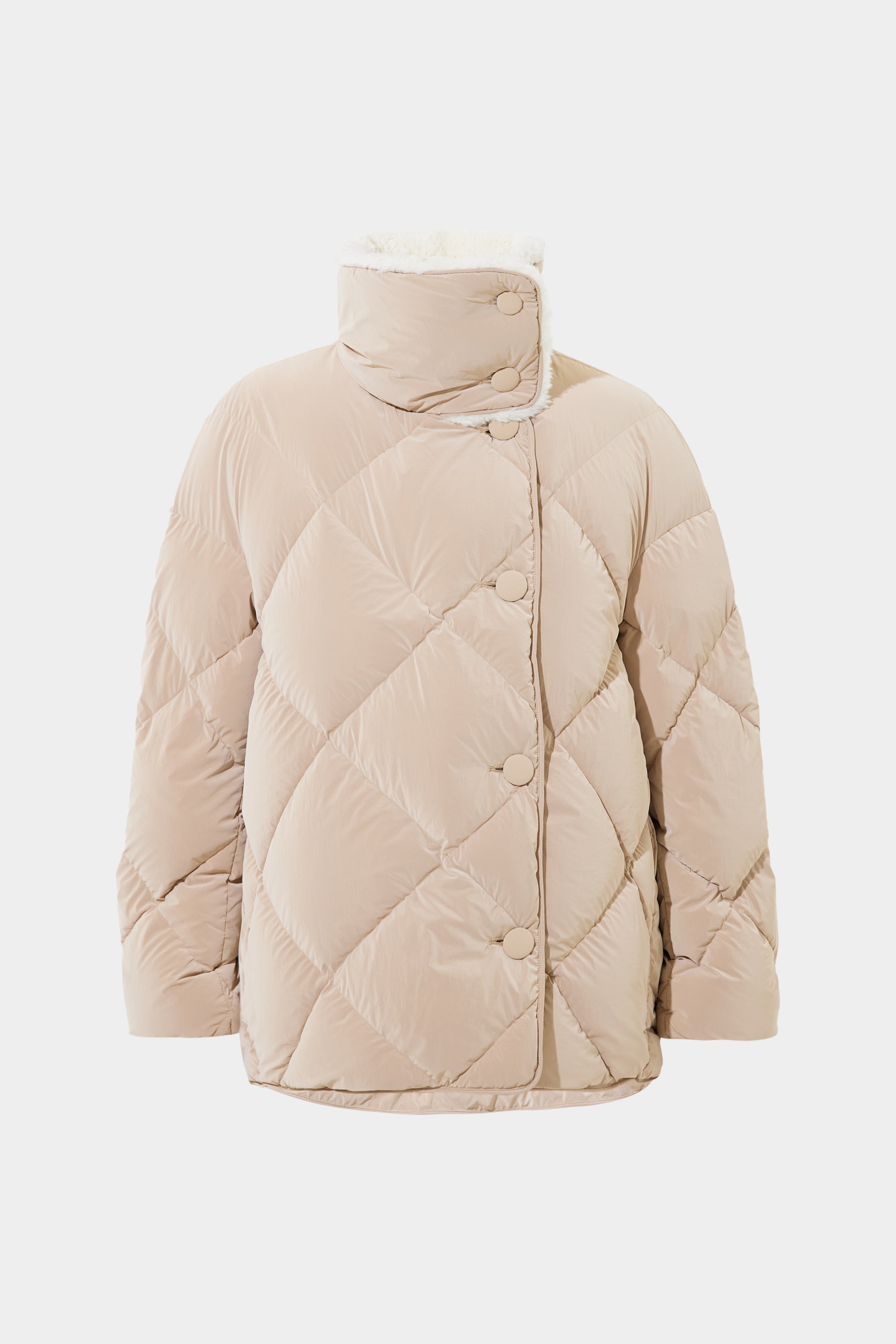 Shearling Queen Jacket Powder Ivory