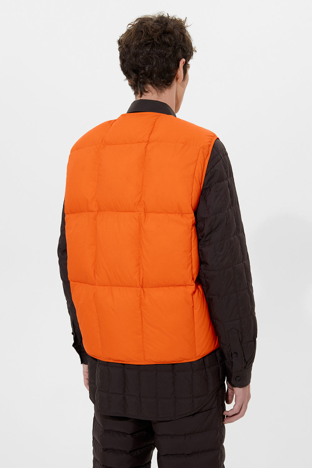 Zip Vest Man Micro Orange