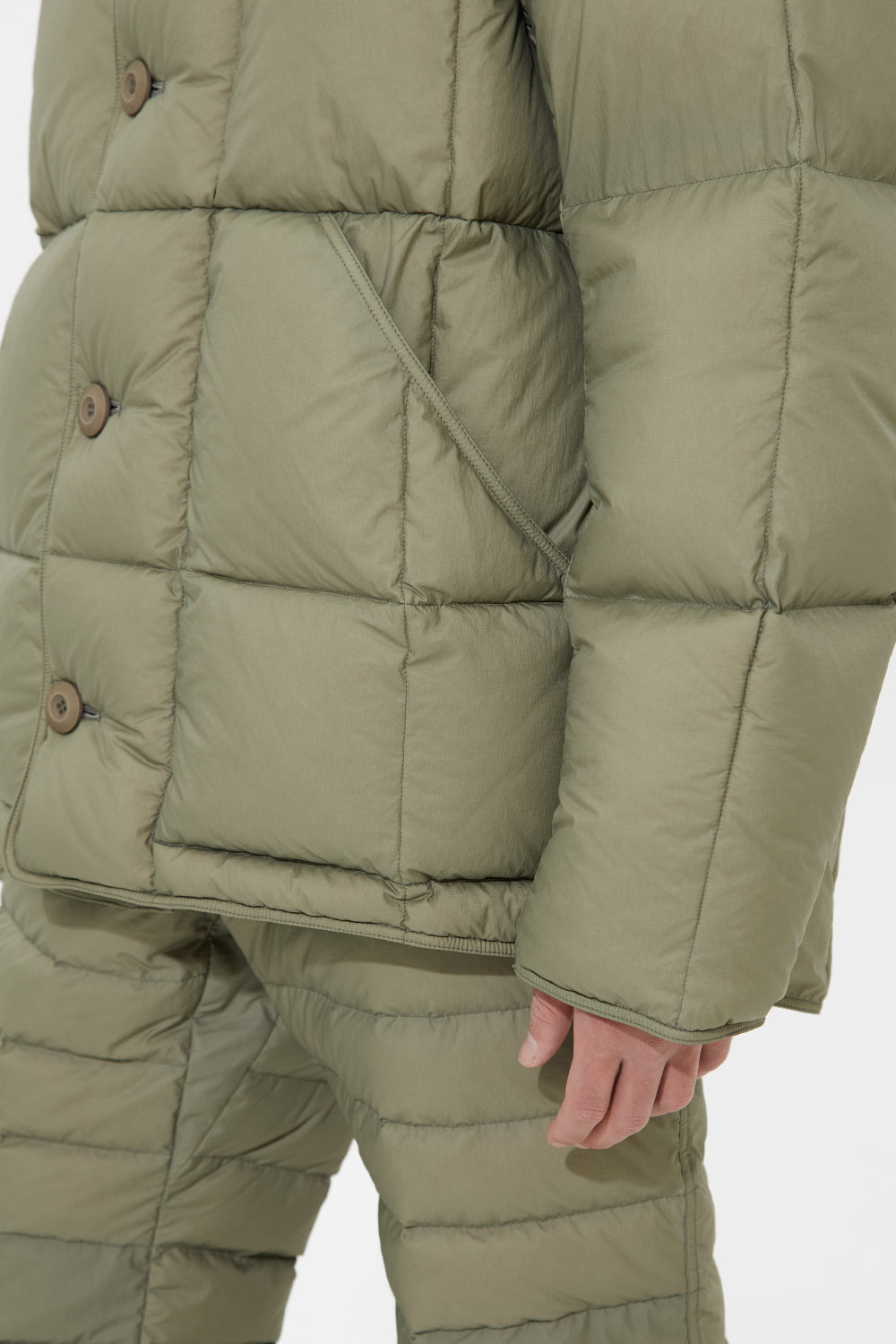 Carter Jacket Man Micro Olive Green