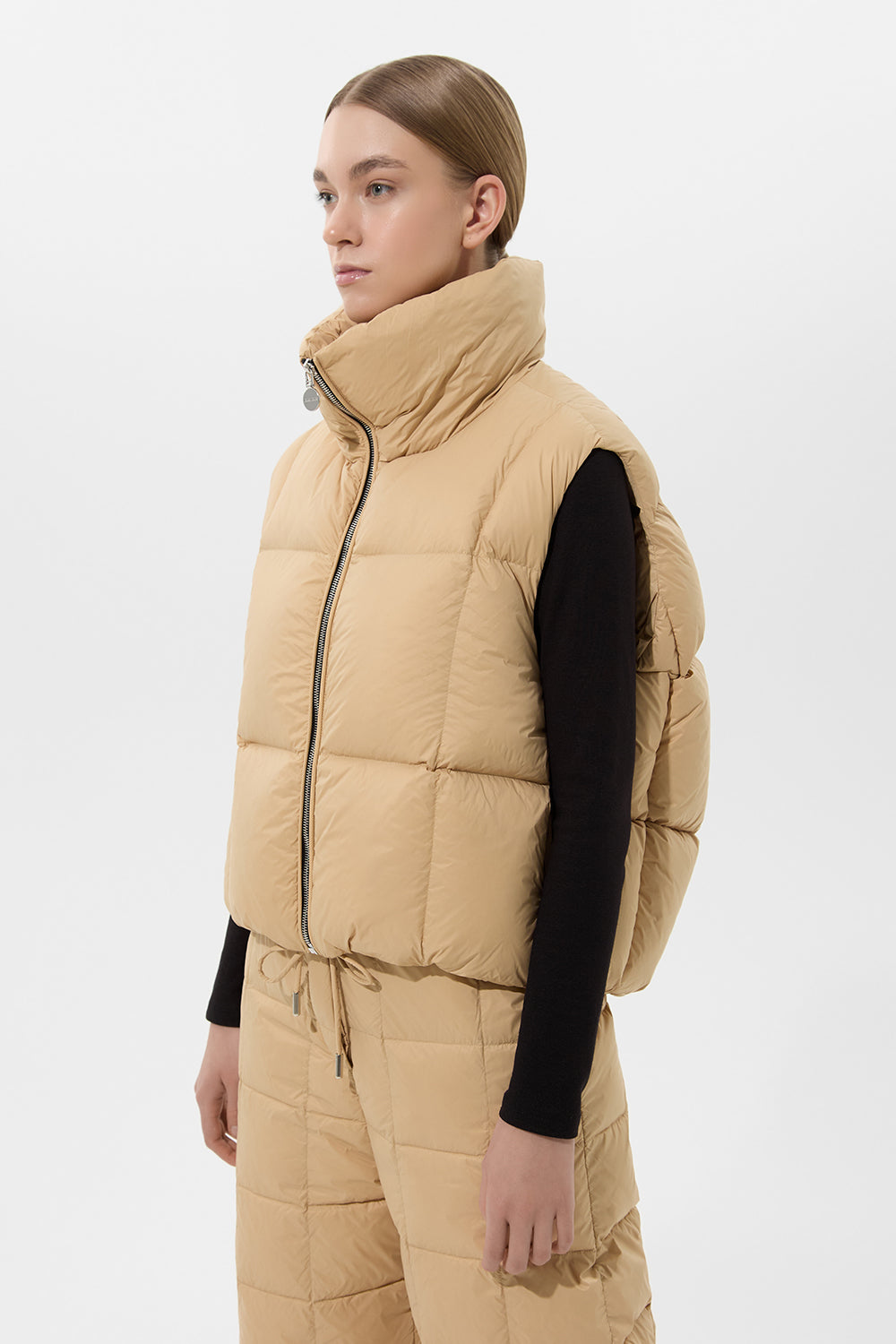 Zip Vest Leon Cream