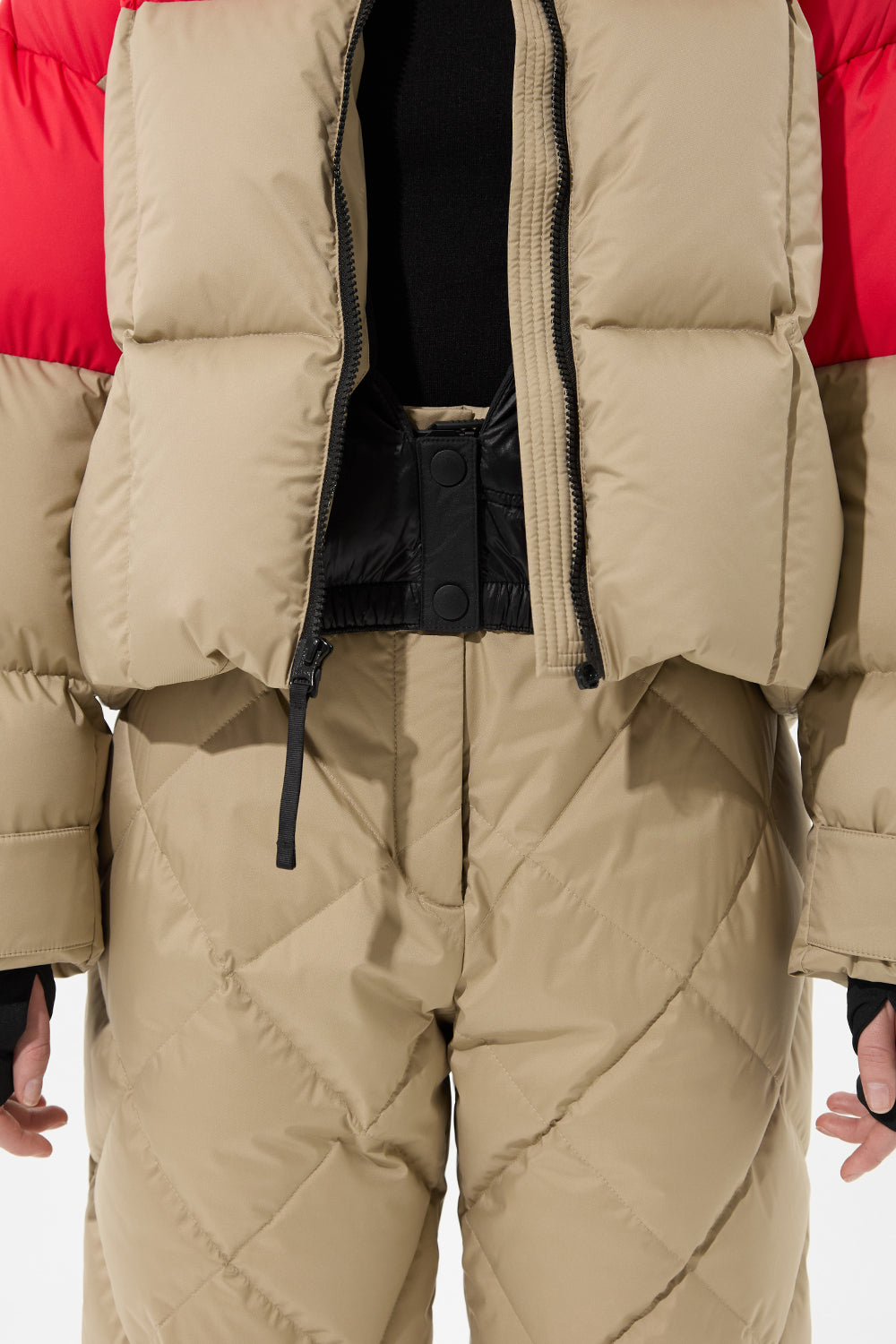 Double Apres Ski Wendy Jacket Tec Beige + Tec Red