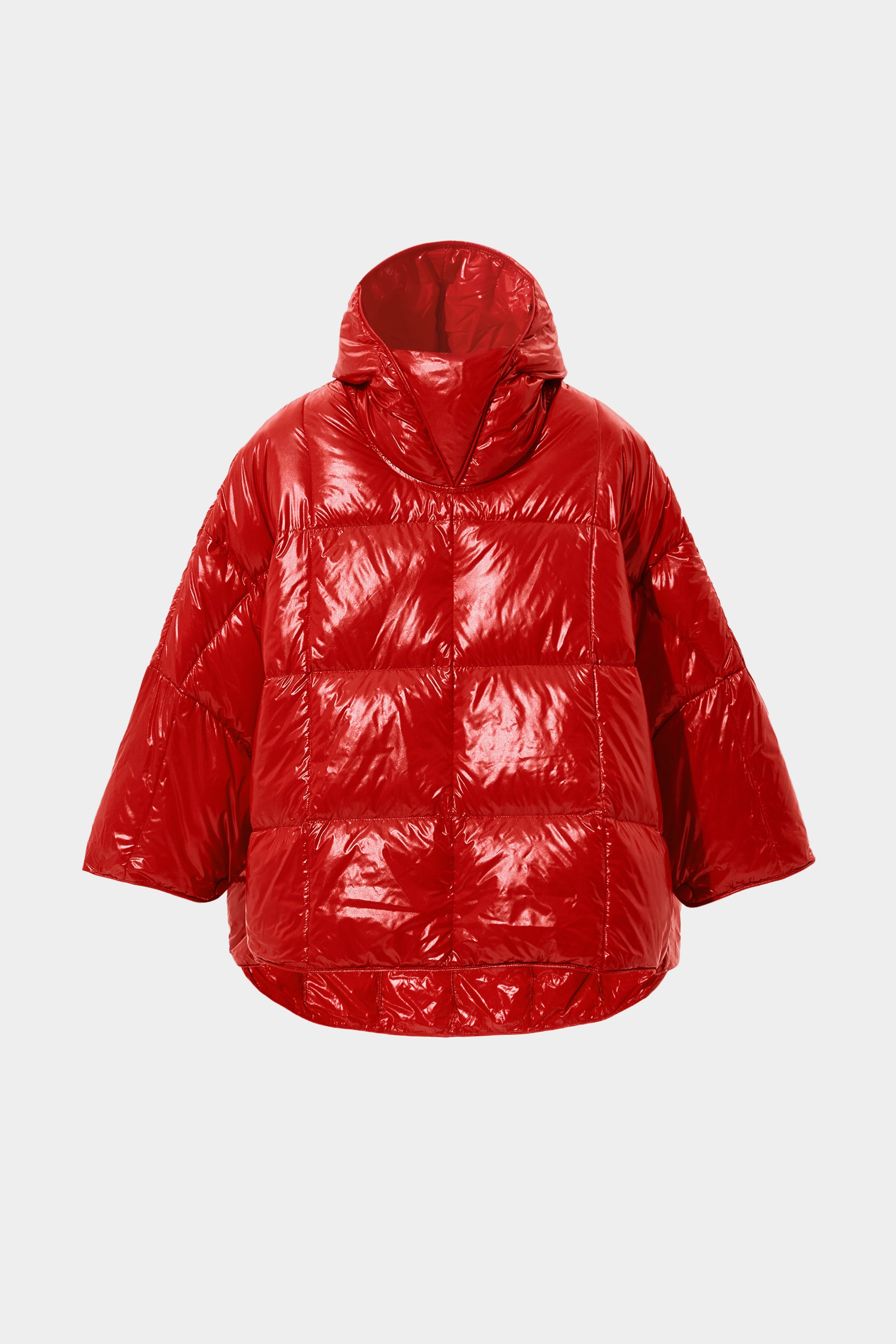 Poncho Silky Red