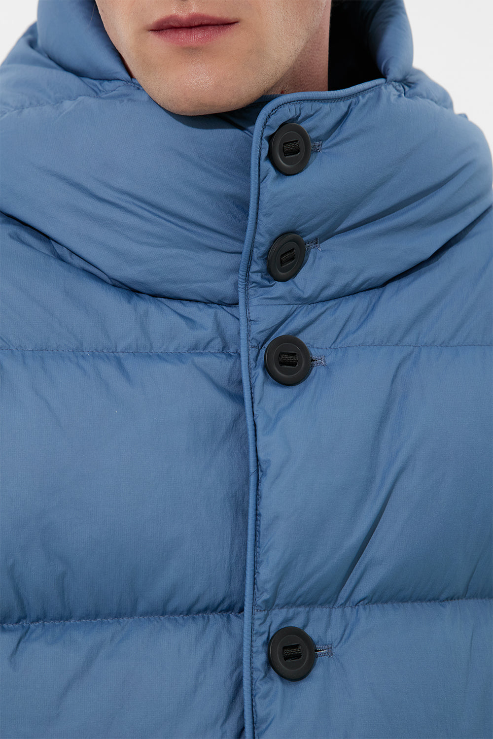 Cozy Michlin Jacket Man Micro Stone Blue