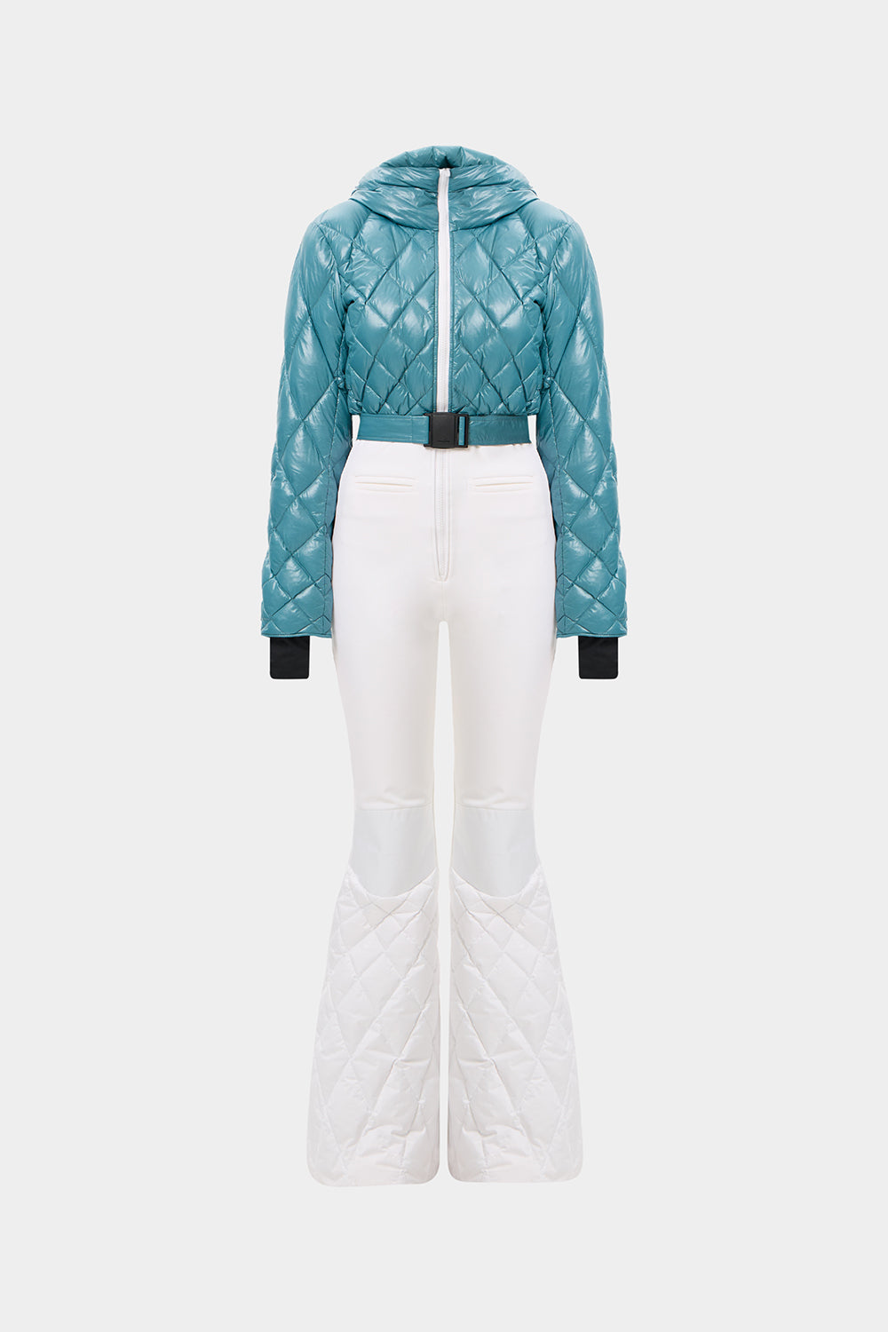 Apres Ski Stardust Overall Glitter Green + Shell White