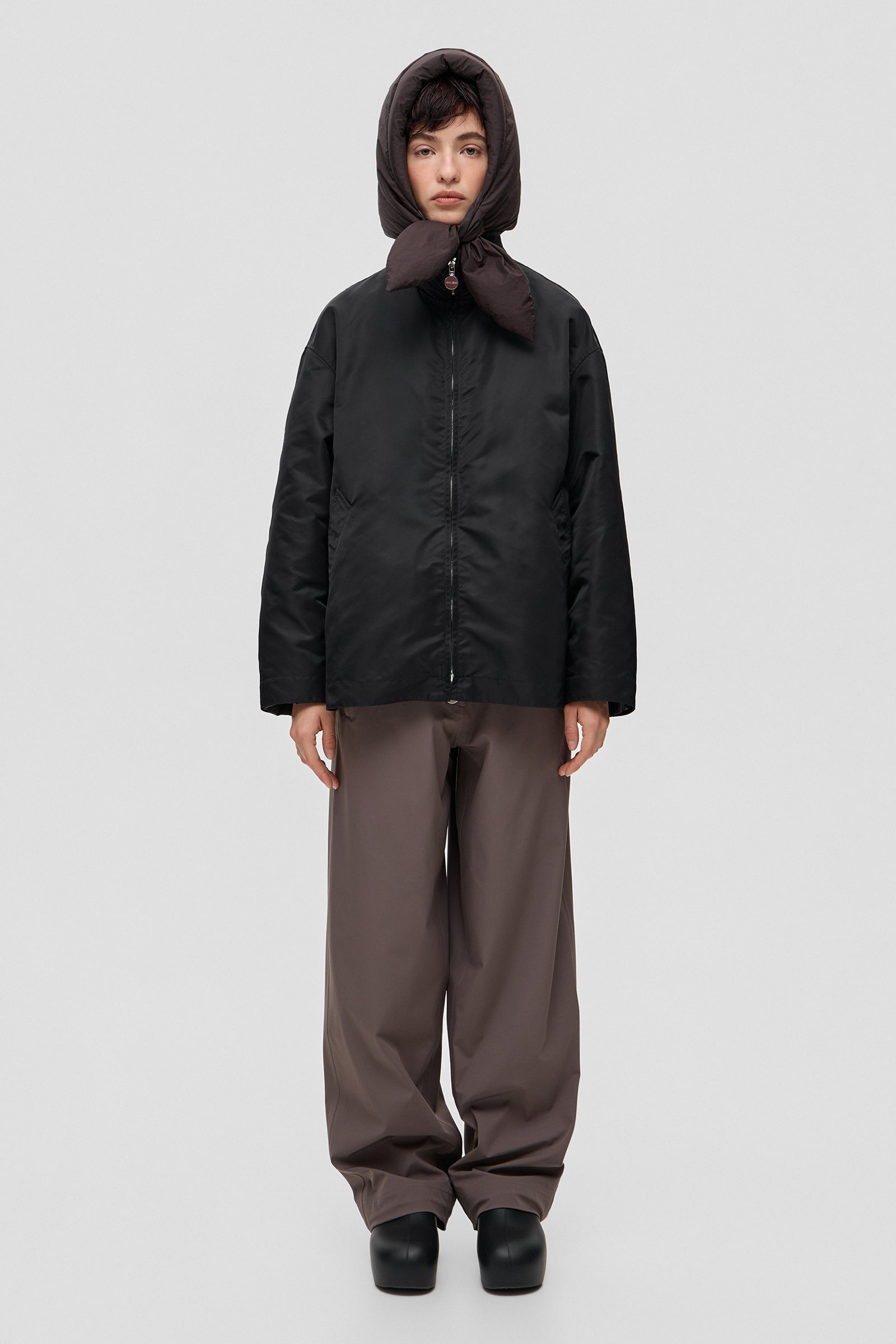 HUSTKA HOOD MICRO BROWN