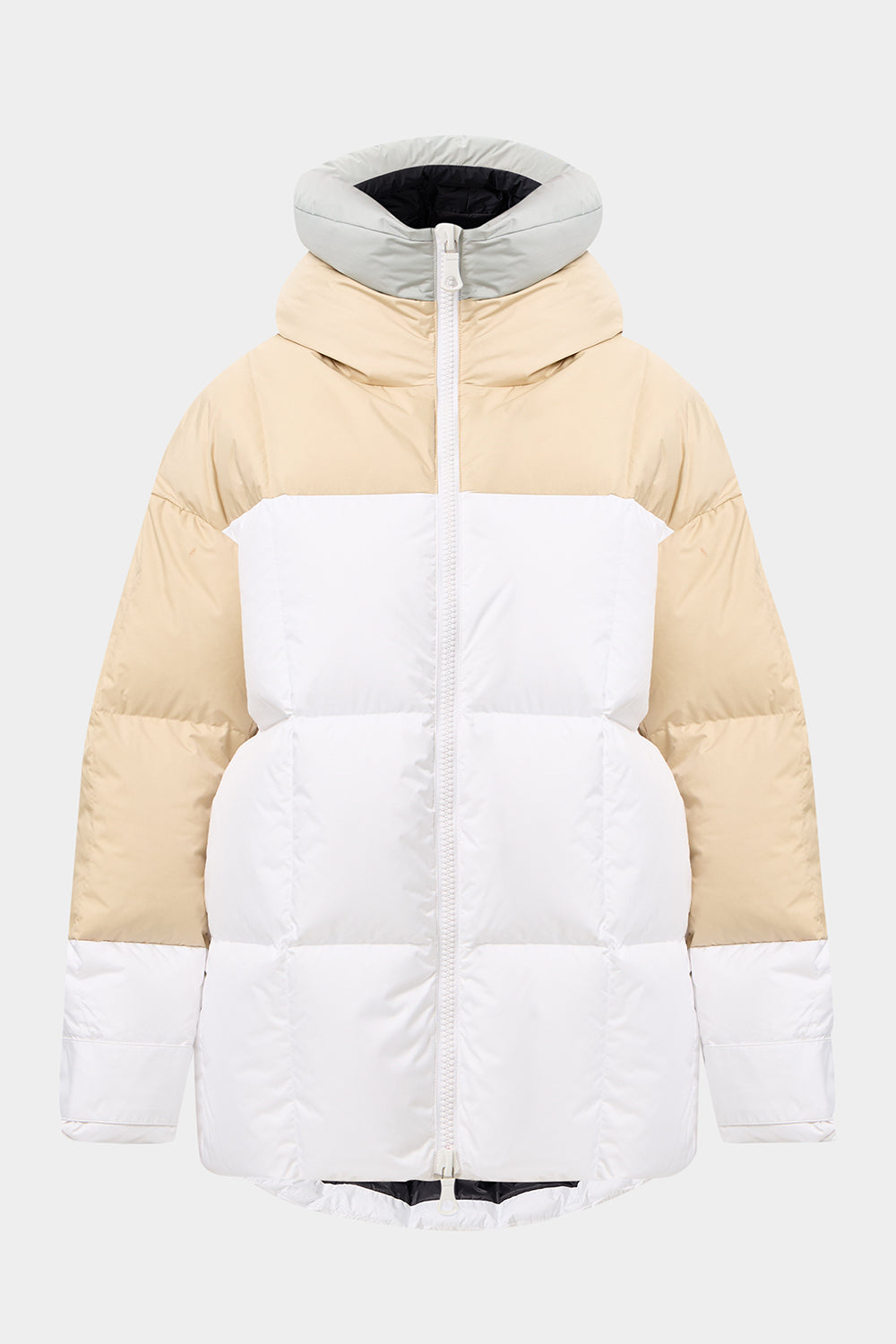 Multi Apres Ski Long Wendy Jacket Tec Grey + Beige + White