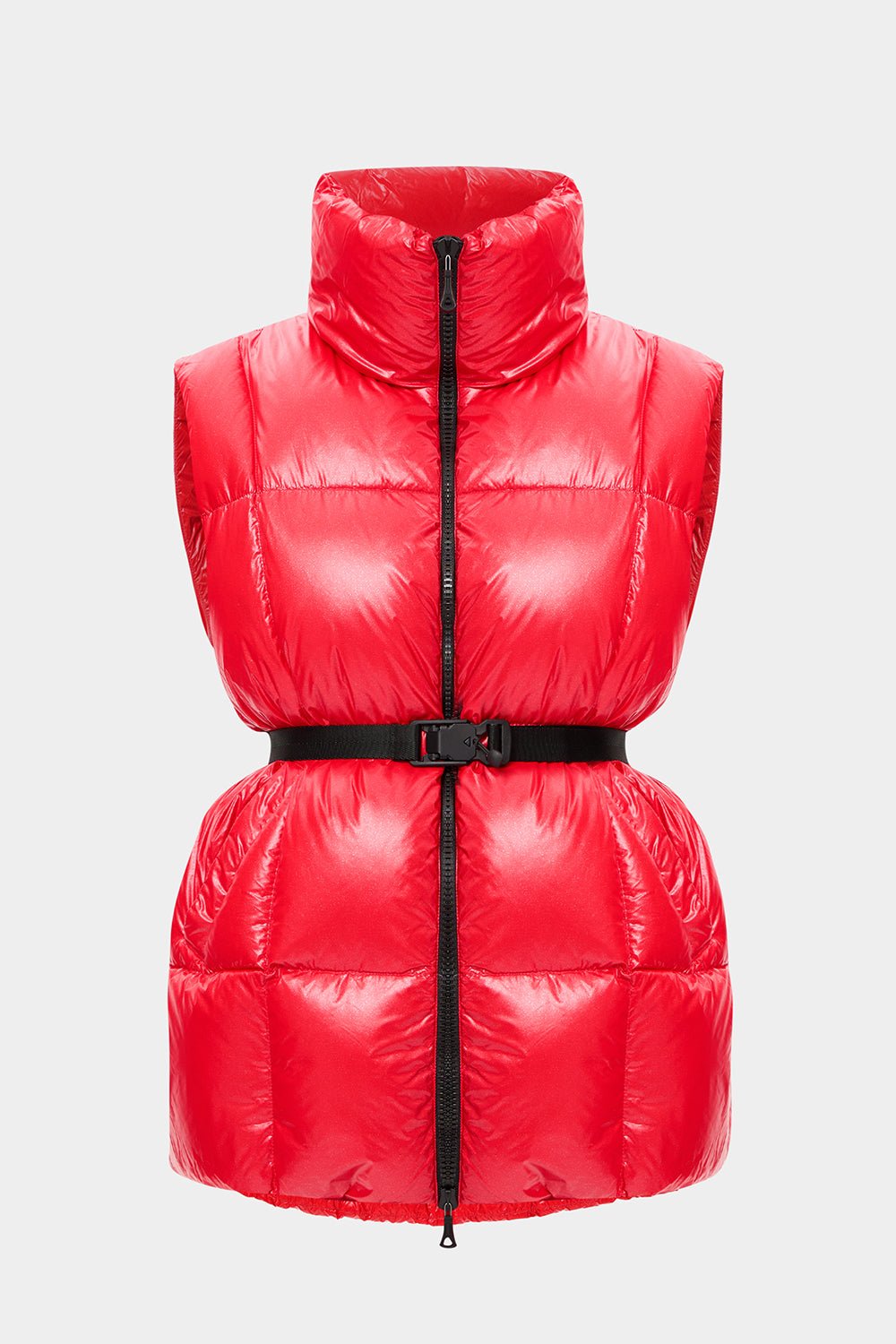 APRES SKI BELTED VEST GLITTER RED - IENKI IENKI