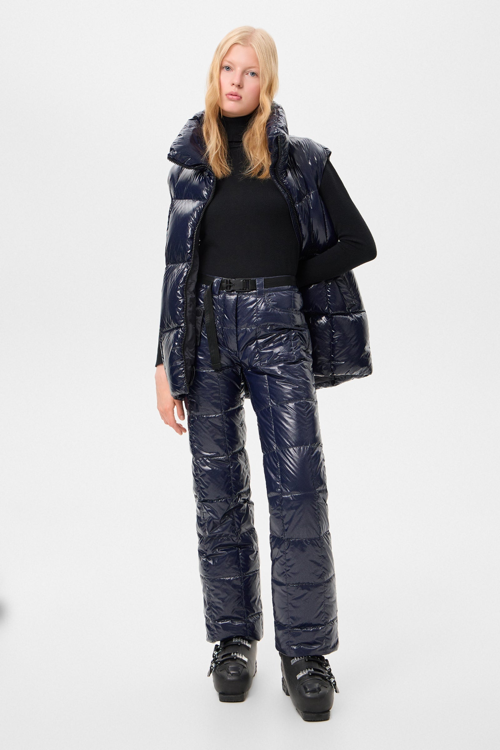 APRES SKI CHALET PANTS GLITTER NAVY - IENKI IENKI