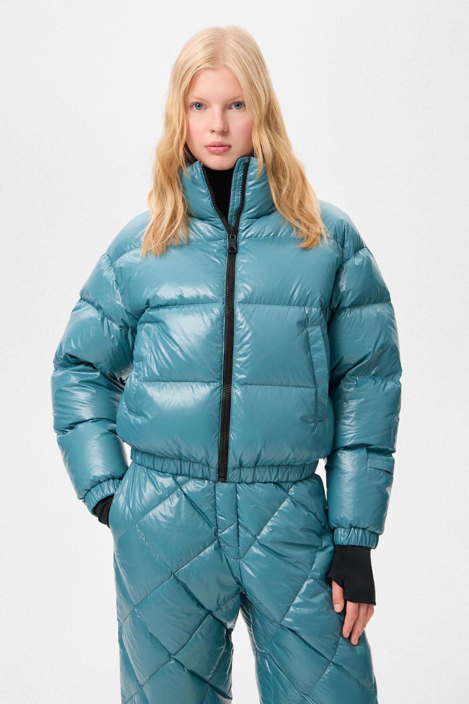 APRES SKI COOL JACKET GLITTER GREEN - IENKI IENKI