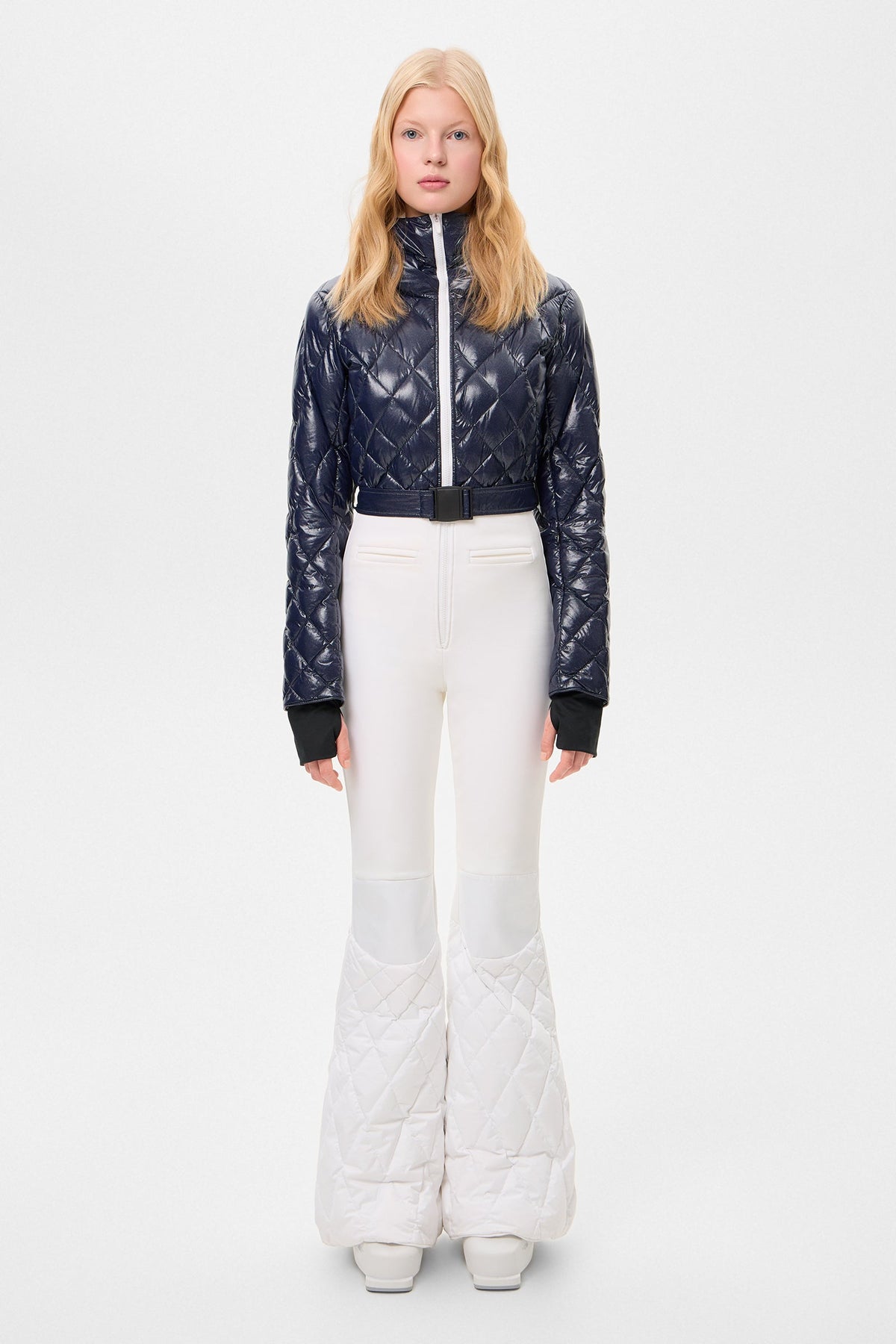 APRES SKI STARDUST OVERALL GLITTER NAVY + SHELL WHITE - IENKI IENKI