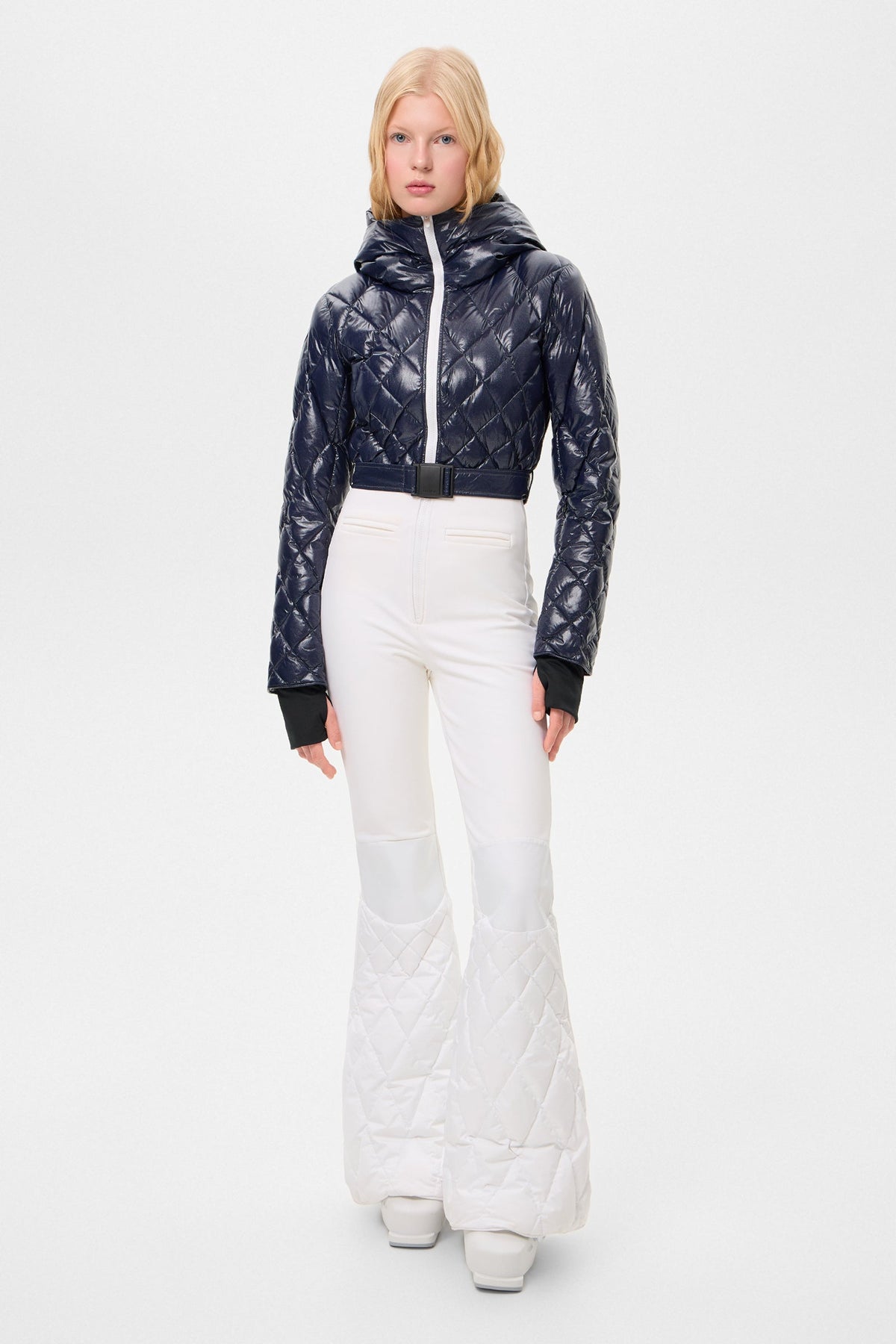 APRES SKI STARDUST OVERALL GLITTER NAVY + SHELL WHITE - IENKI IENKI