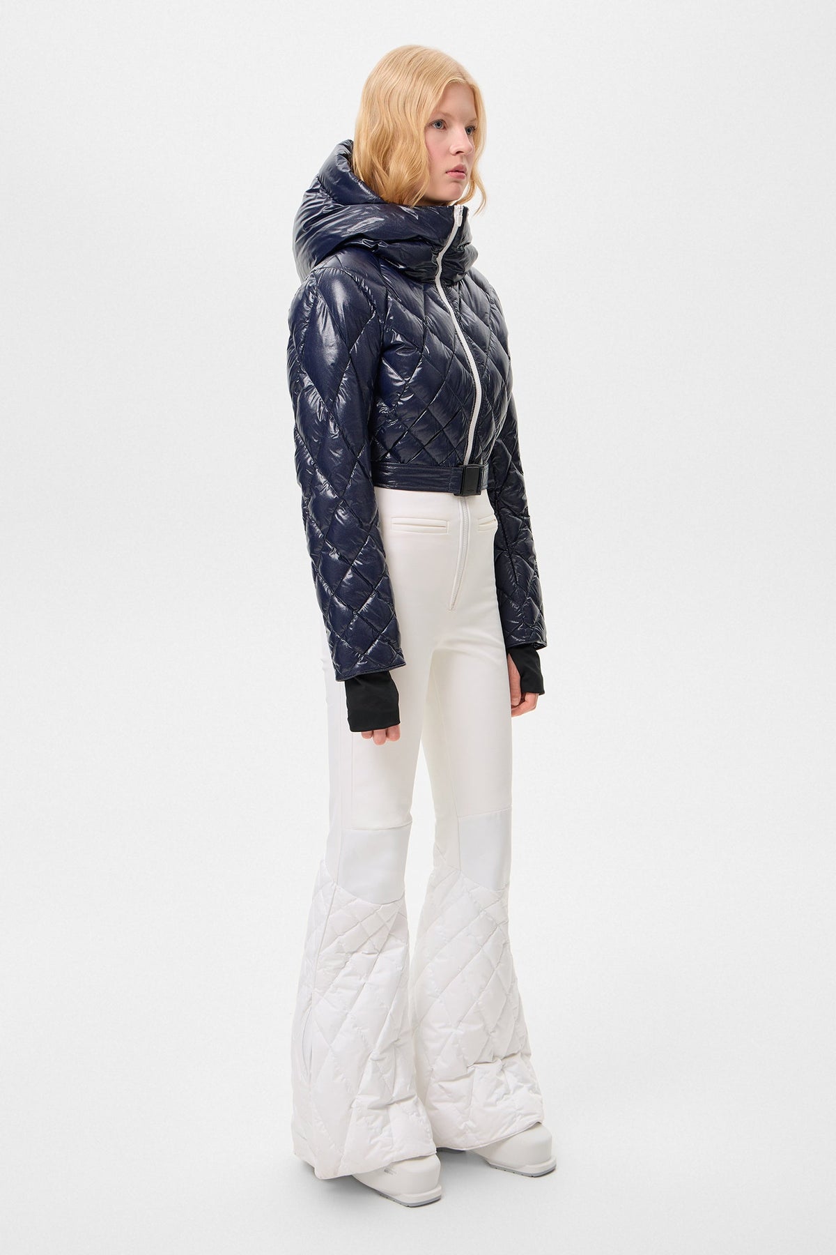 APRES SKI STARDUST OVERALL GLITTER NAVY + SHELL WHITE - IENKI IENKI