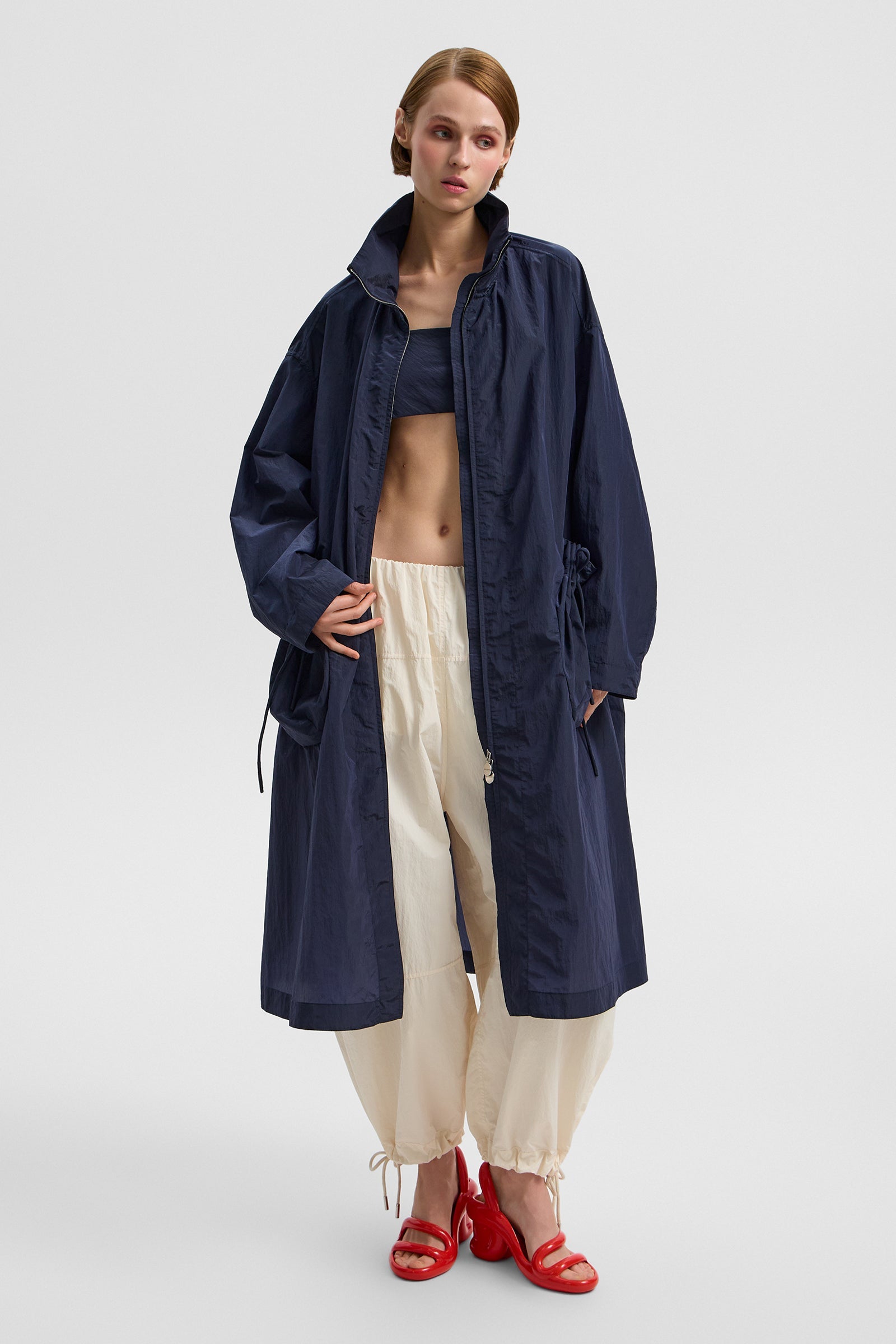 Casper Coat Mira Navy - IENKI IENKI