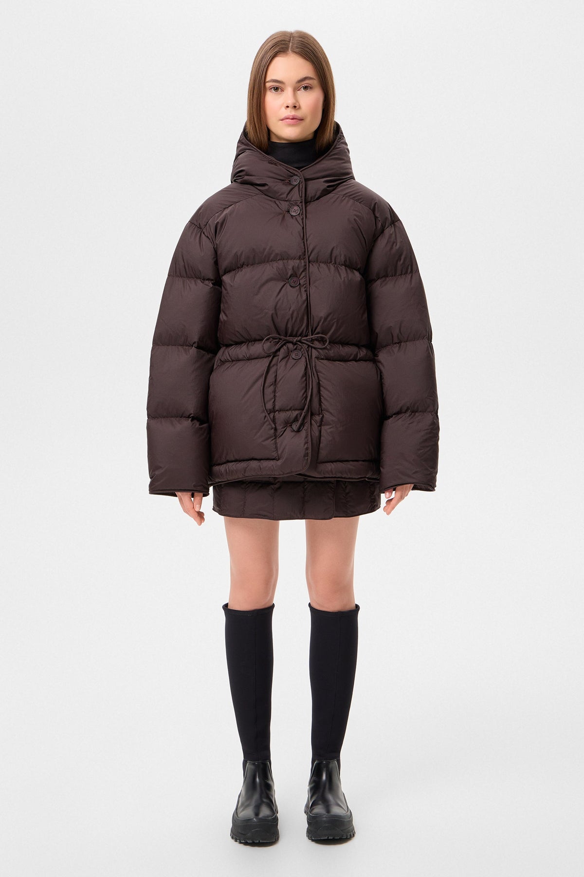COZY MICHLIN JACKET MICRO BROWN - IENKI IENKI