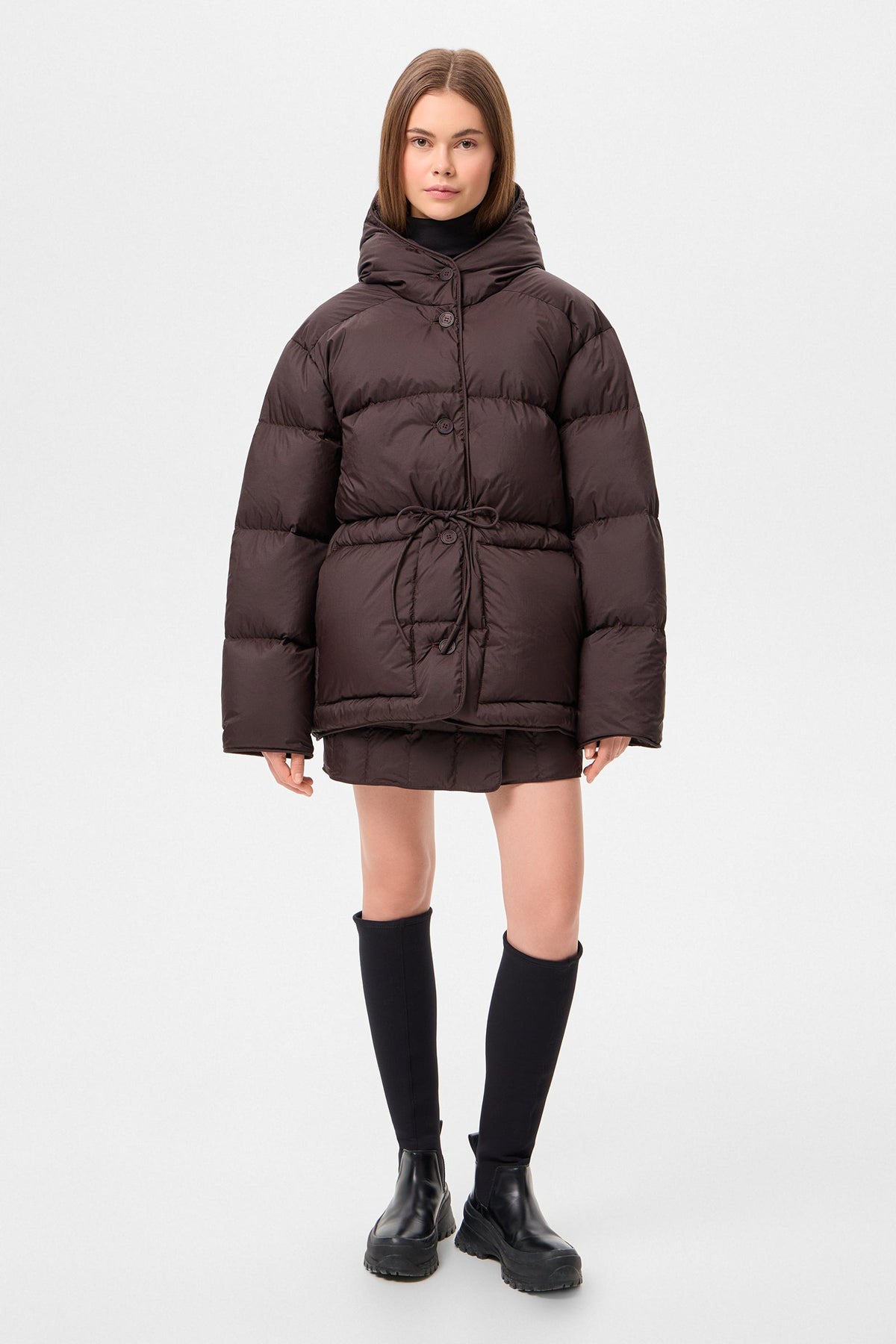 COZY MICHLIN JACKET MICRO BROWN - IENKI IENKI